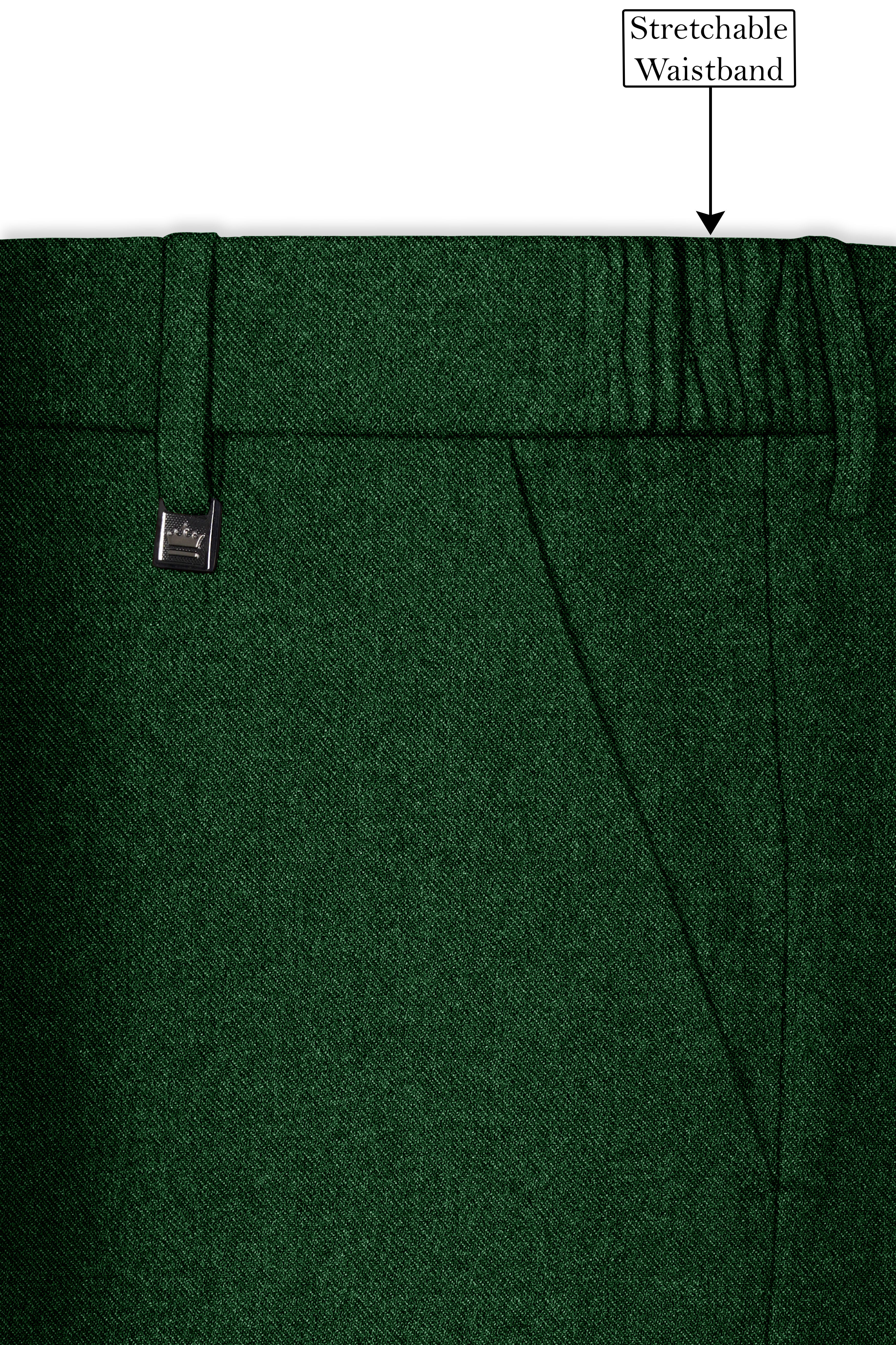 Virenza-Mystle Green Textured Tweed Double Breasted Suit