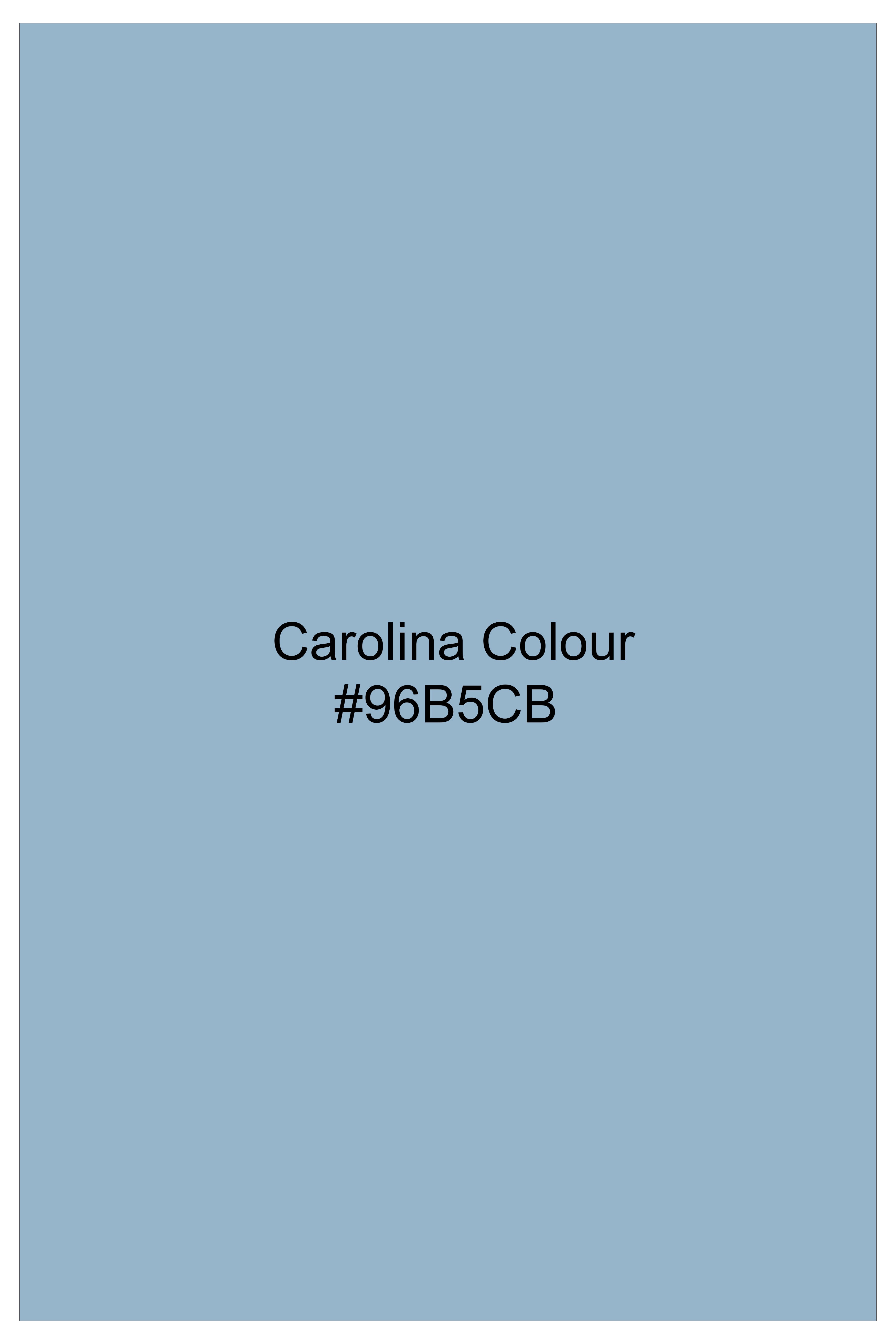 Azurora-Carolina Blue Thread and Sequin Embroidered Designer Peak Lapel Tuxedo Suit