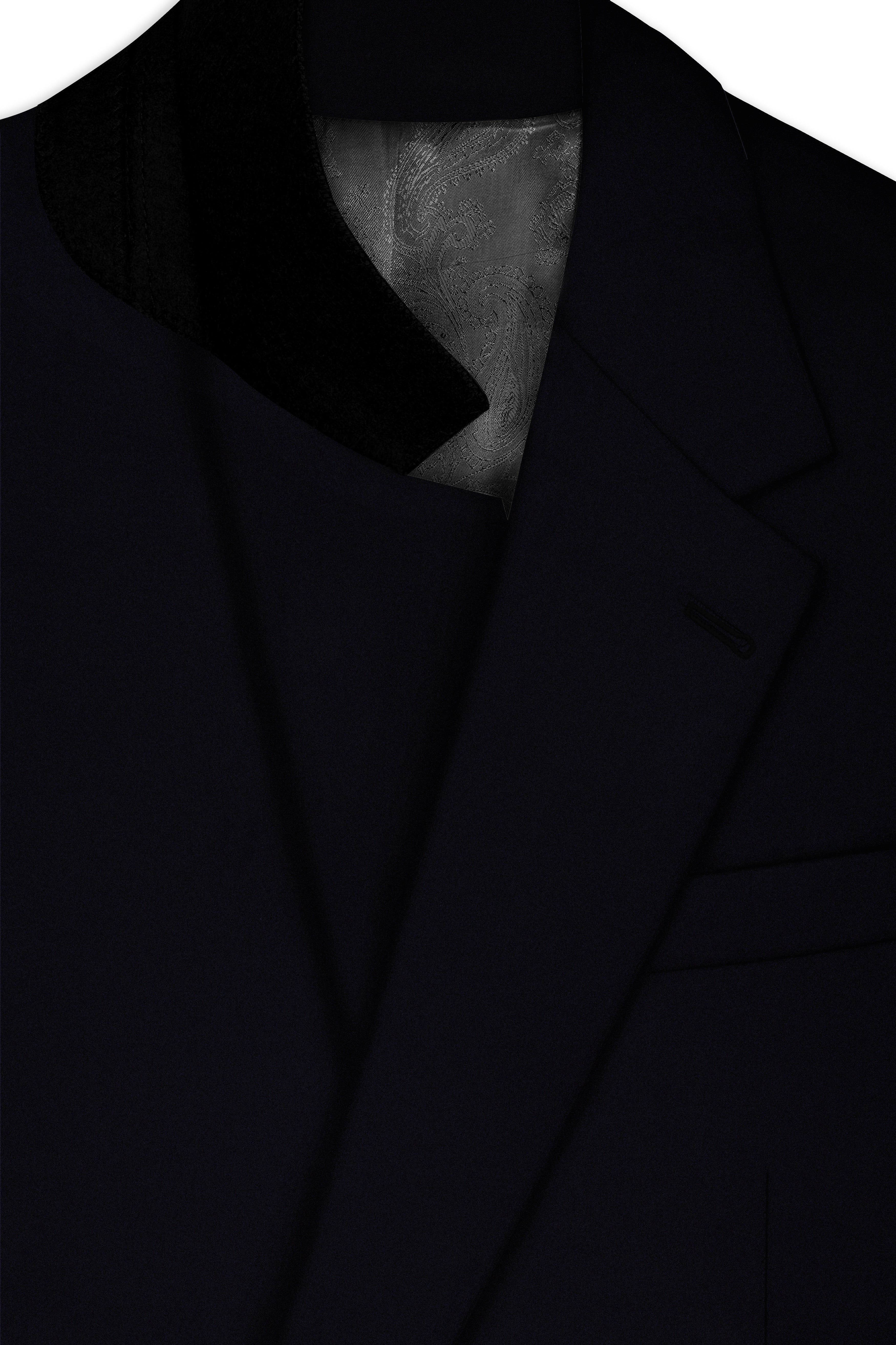 Aozora-Japanese Marine Blue 4-Way Stretch Wrinkle-Free Wool Rich Single Breasted Suit