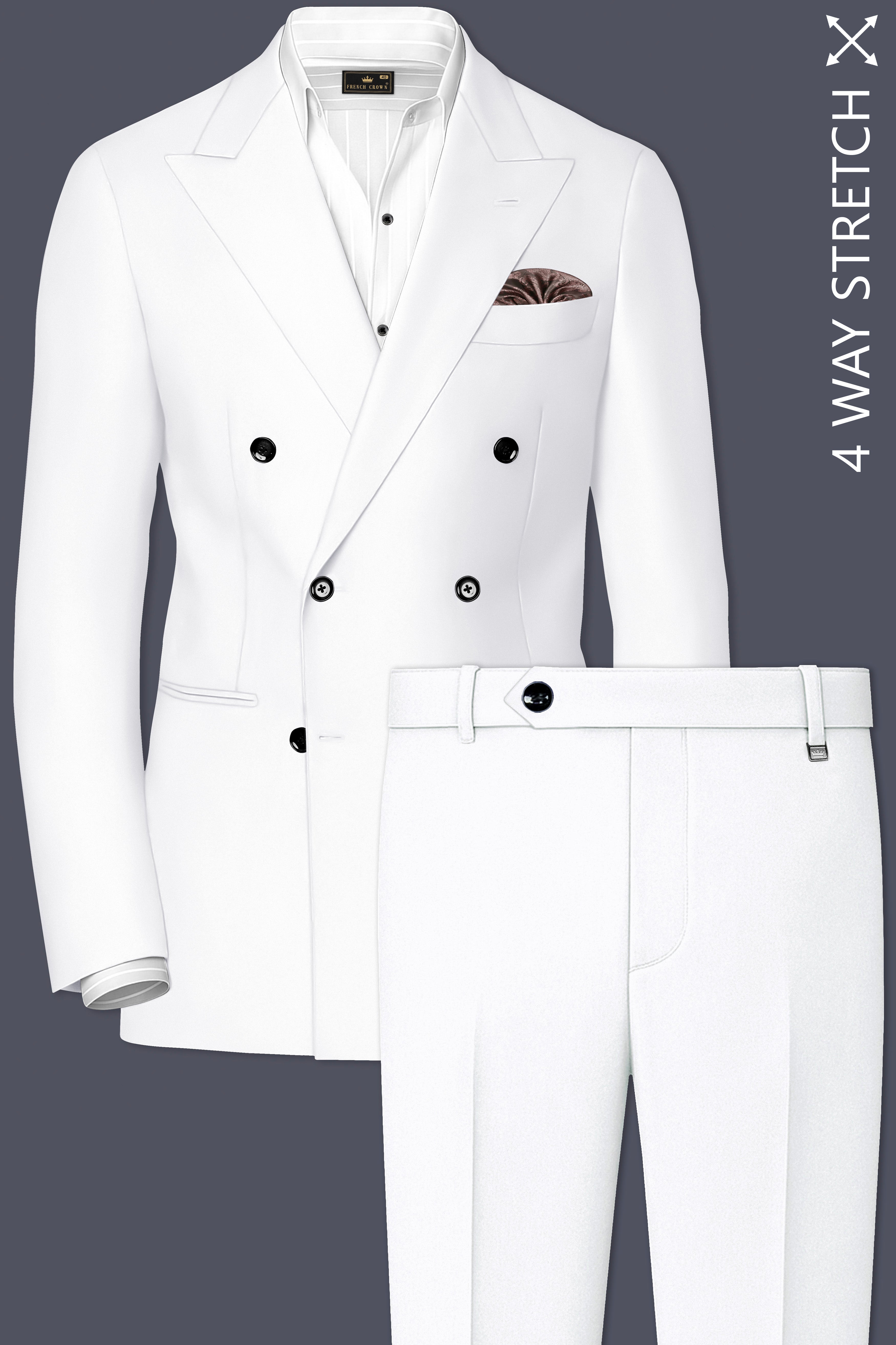 Shiro-Japanese Bright White 4-Way Stretch Wrinkle-Free Solid