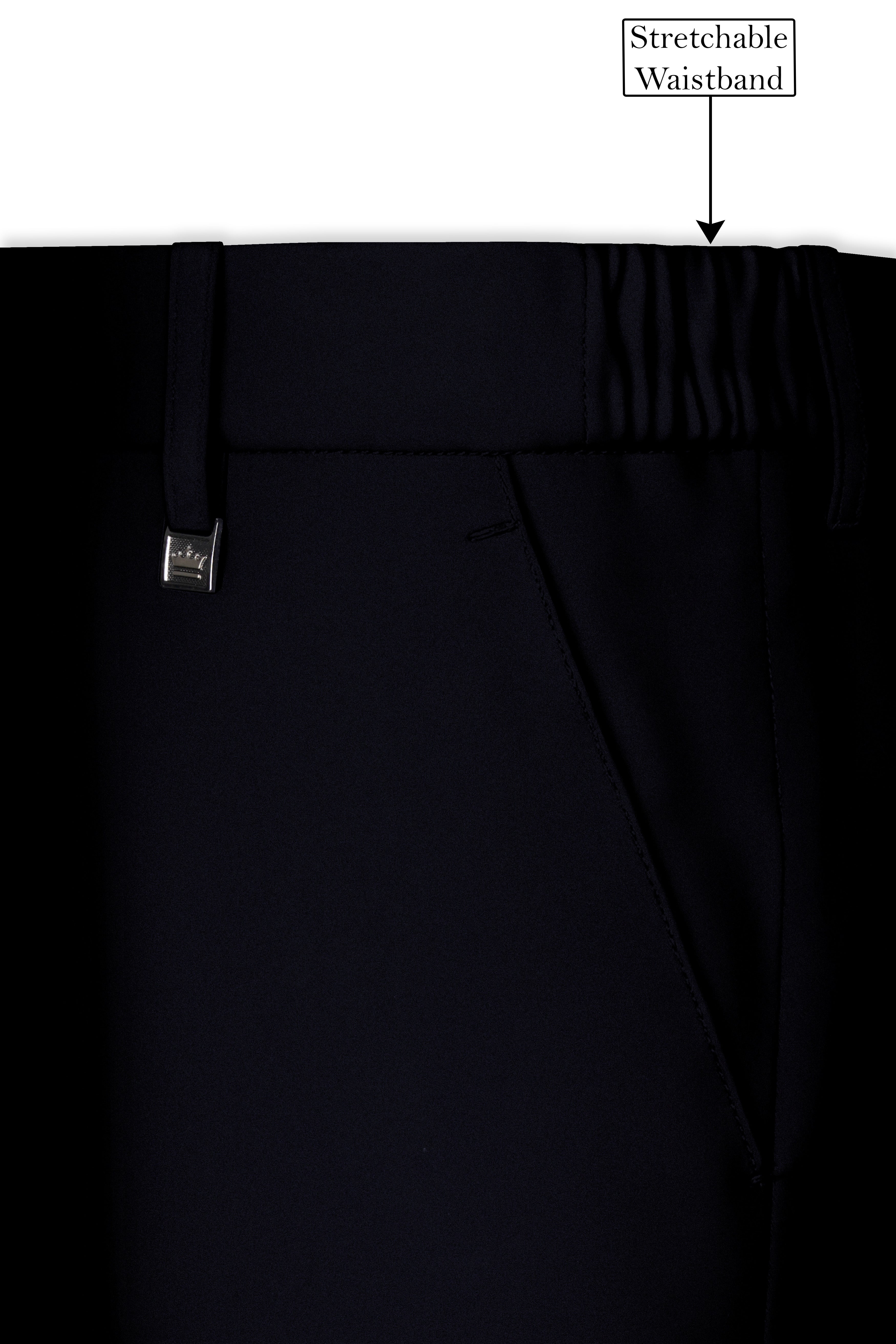 Aozora-Japanese Marine Blue 4-Way Stretch Wrinkle-Free Wool Rich Double Breasted Suit