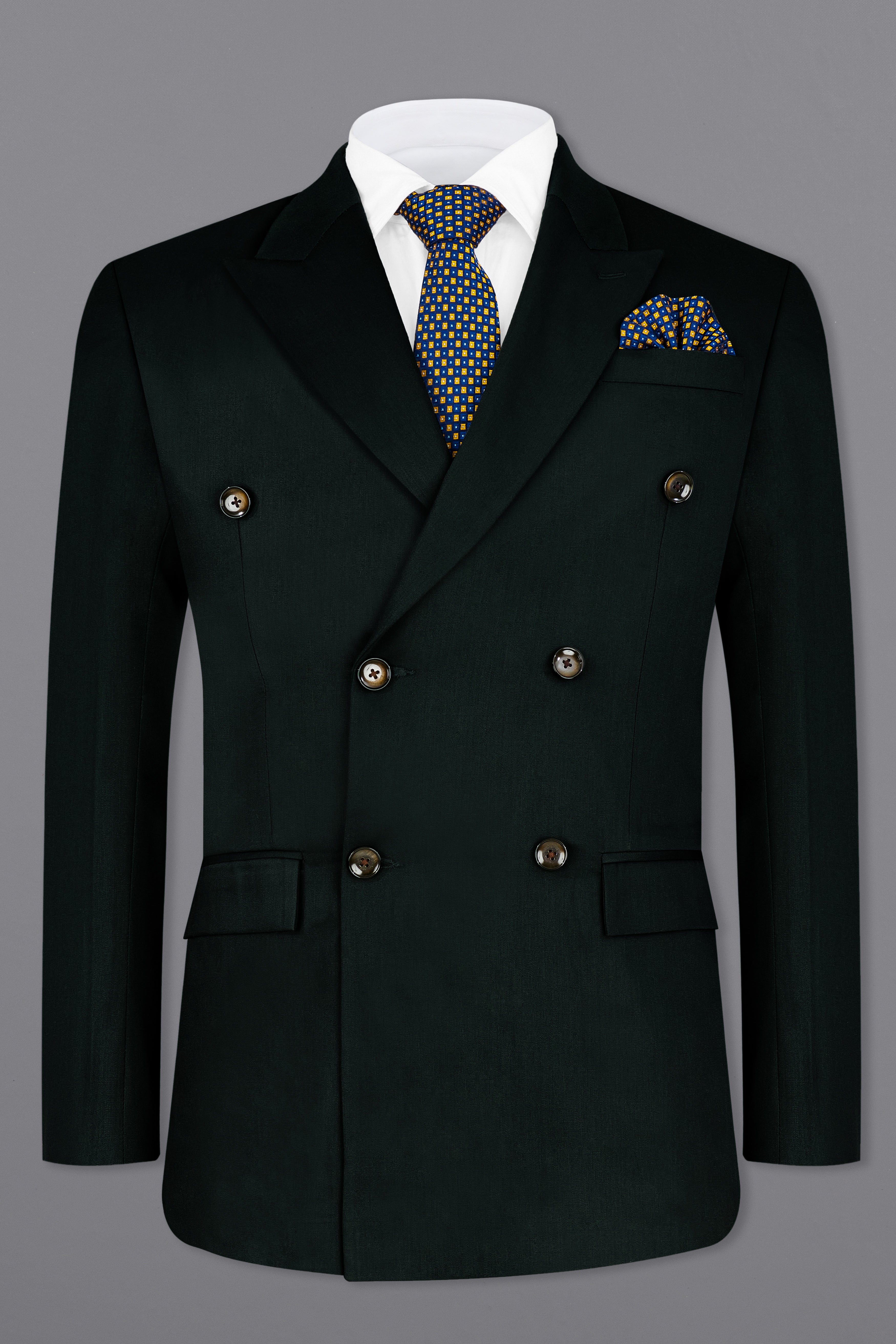 Juniper Green Subtle Sheen Double Breasted Suit