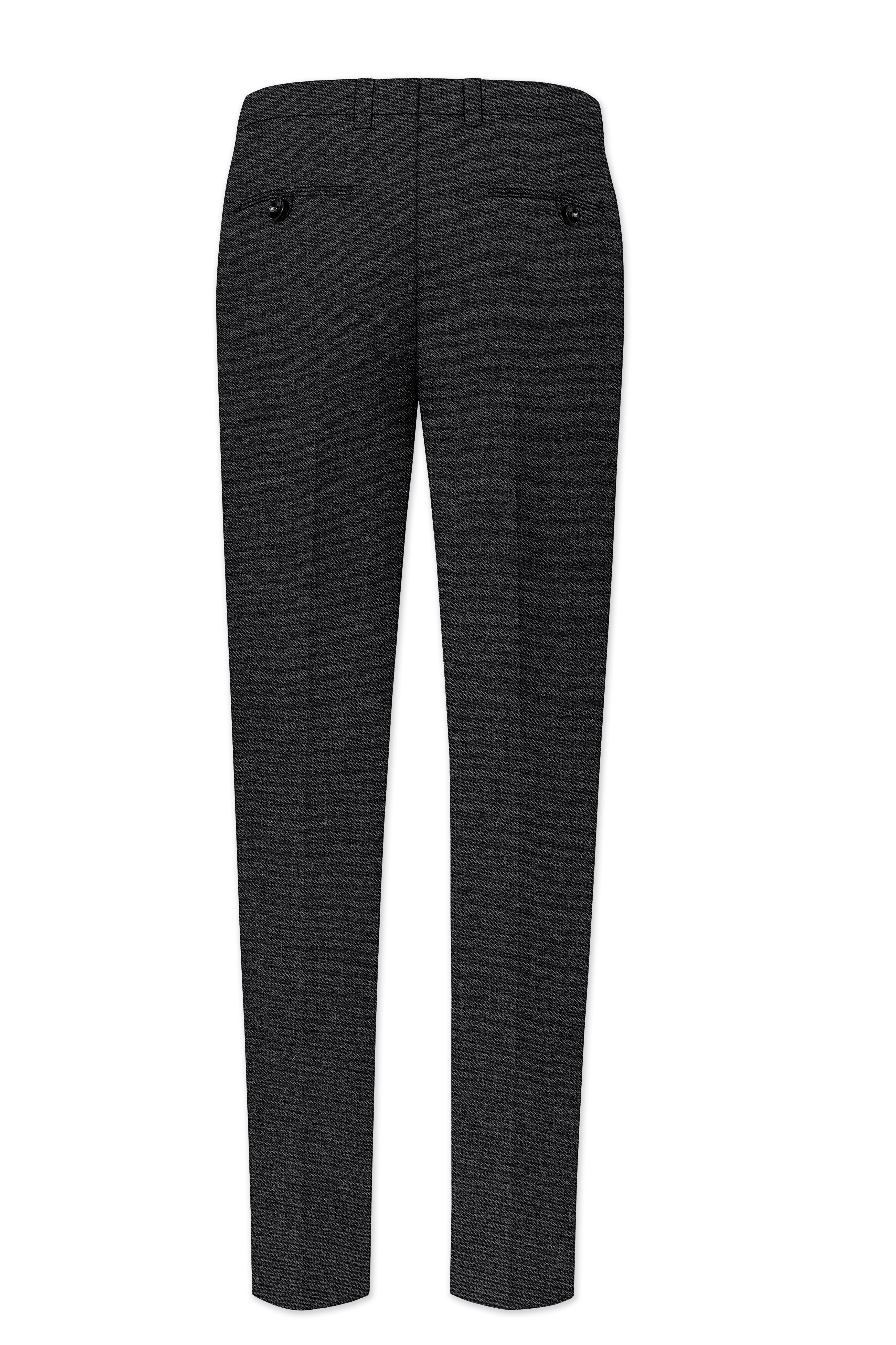 Cinerro-Mine Shaft Gray Textured Tweed Double Breasted Suit