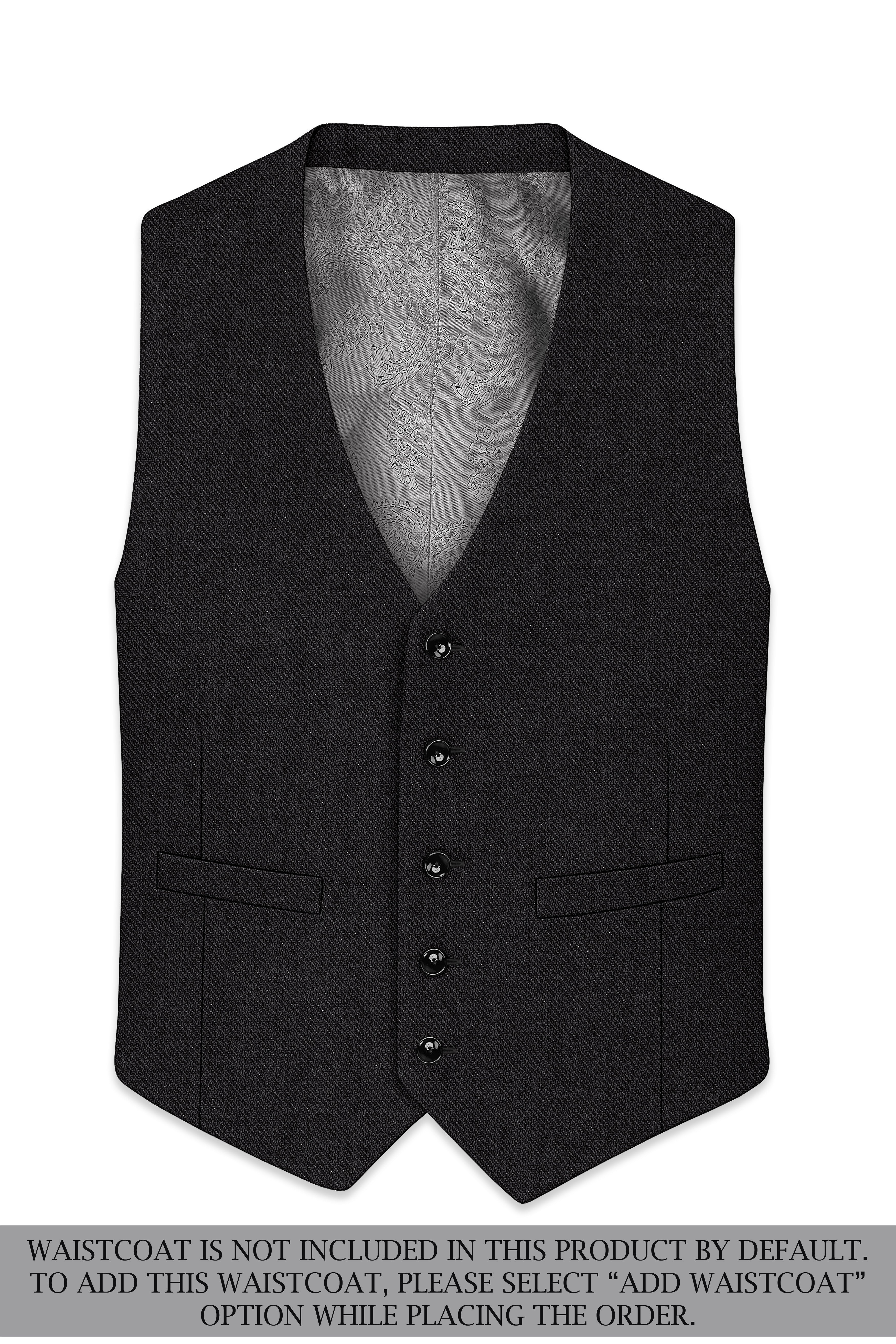 Cinerro-Mine Shaft Gray Textured Tweed Double Breasted Suit