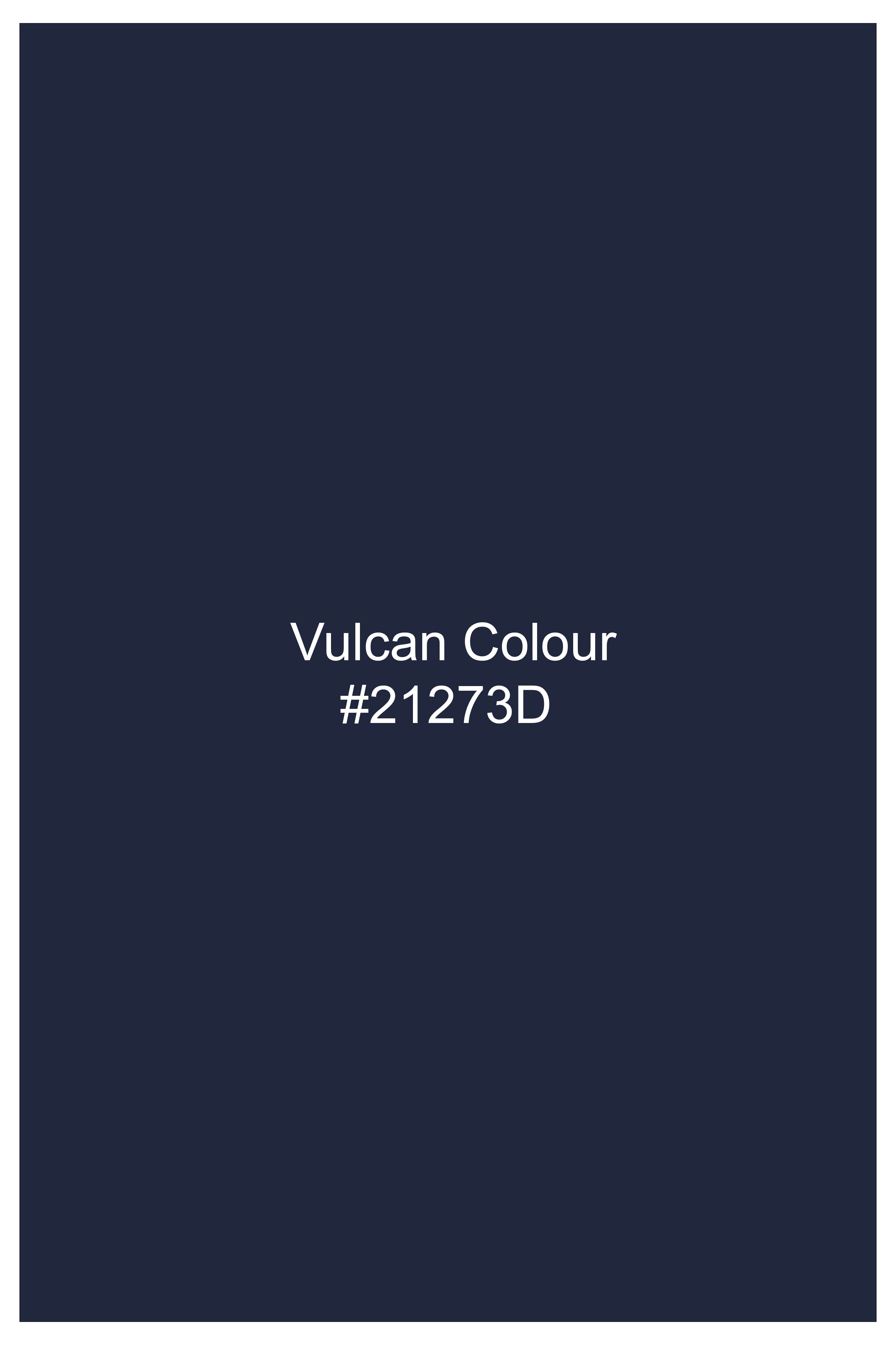 Aurevu-Vulcan Blue Herringbone Textured Tweed Double Breasted Suit