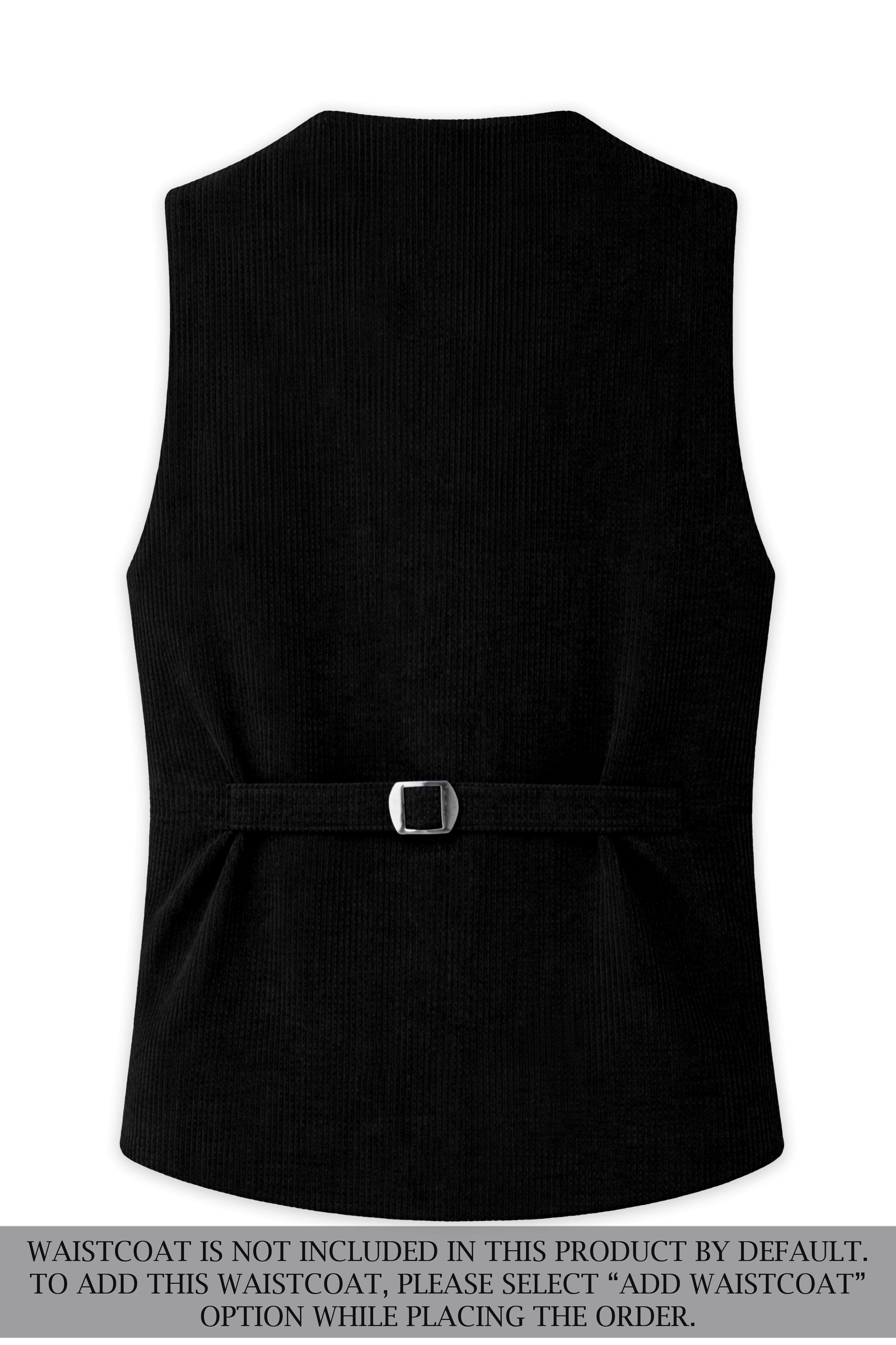 Jadenzo-Jade Black Corduroy Premium Single Breasted Sports Suit