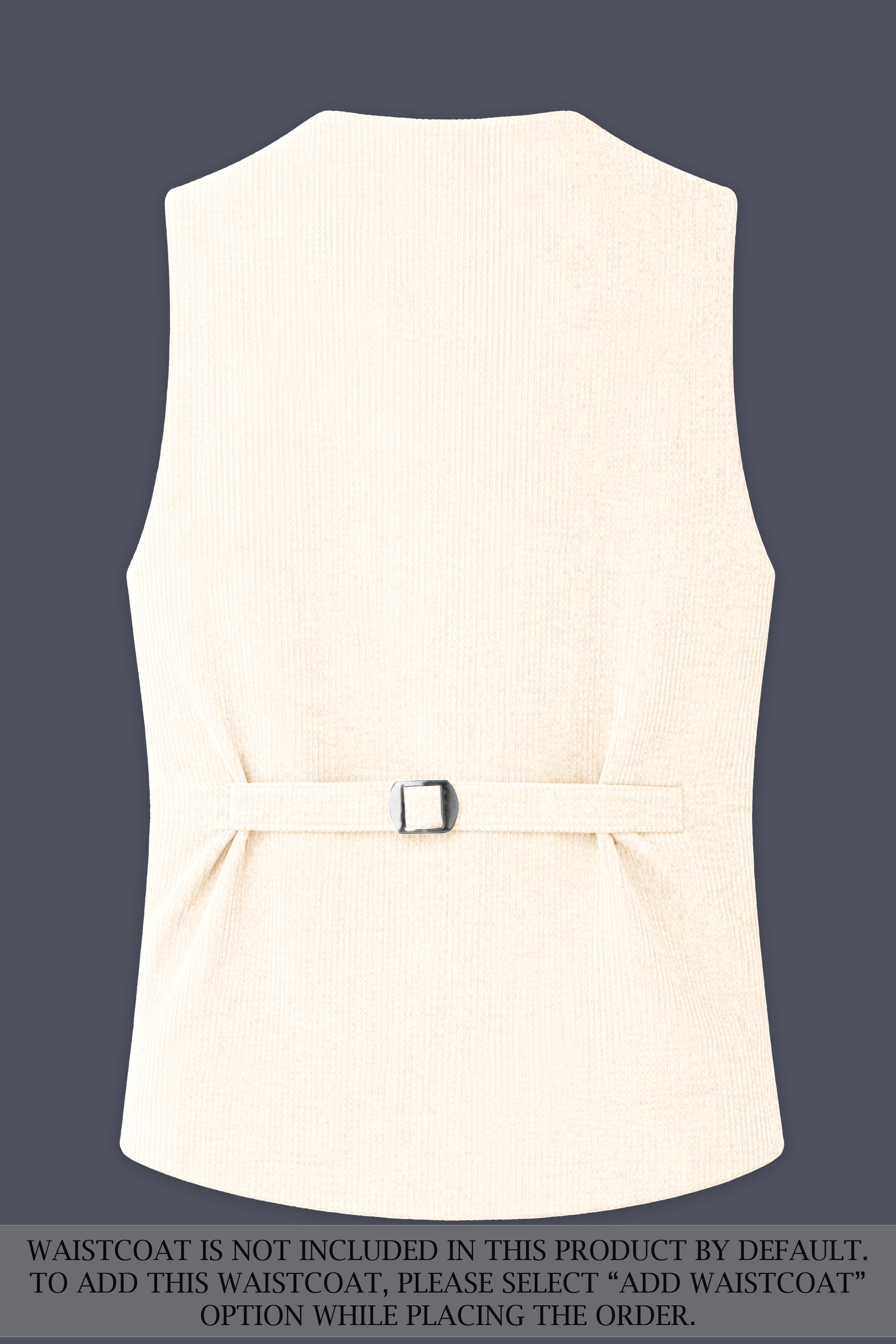 Ivoro-Swizzle Cream Corduroy Premium Single Breasted Sports Suit