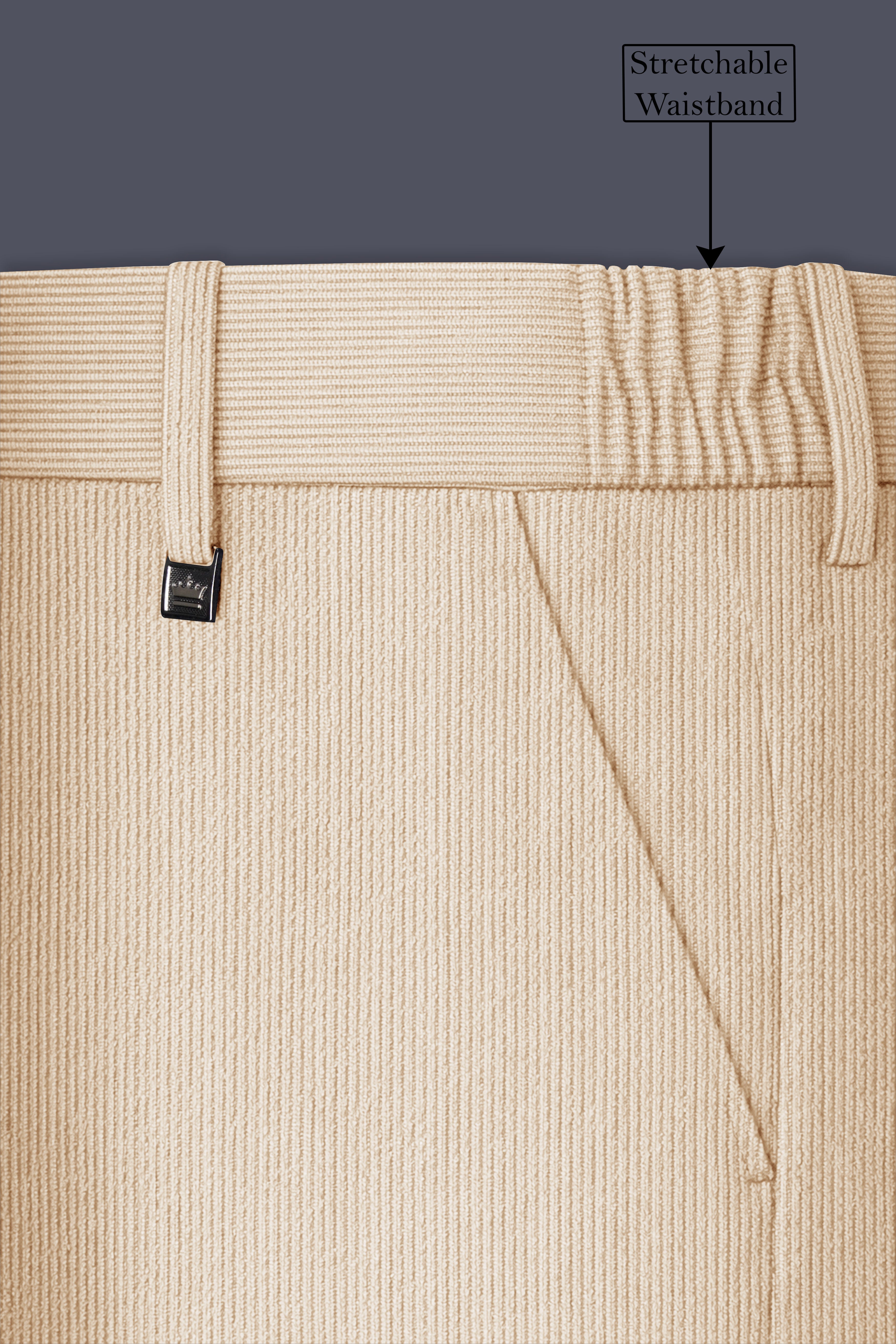 Hispanoro-Spanish Cream Corduroy Premium Single Breasted Sports Suit