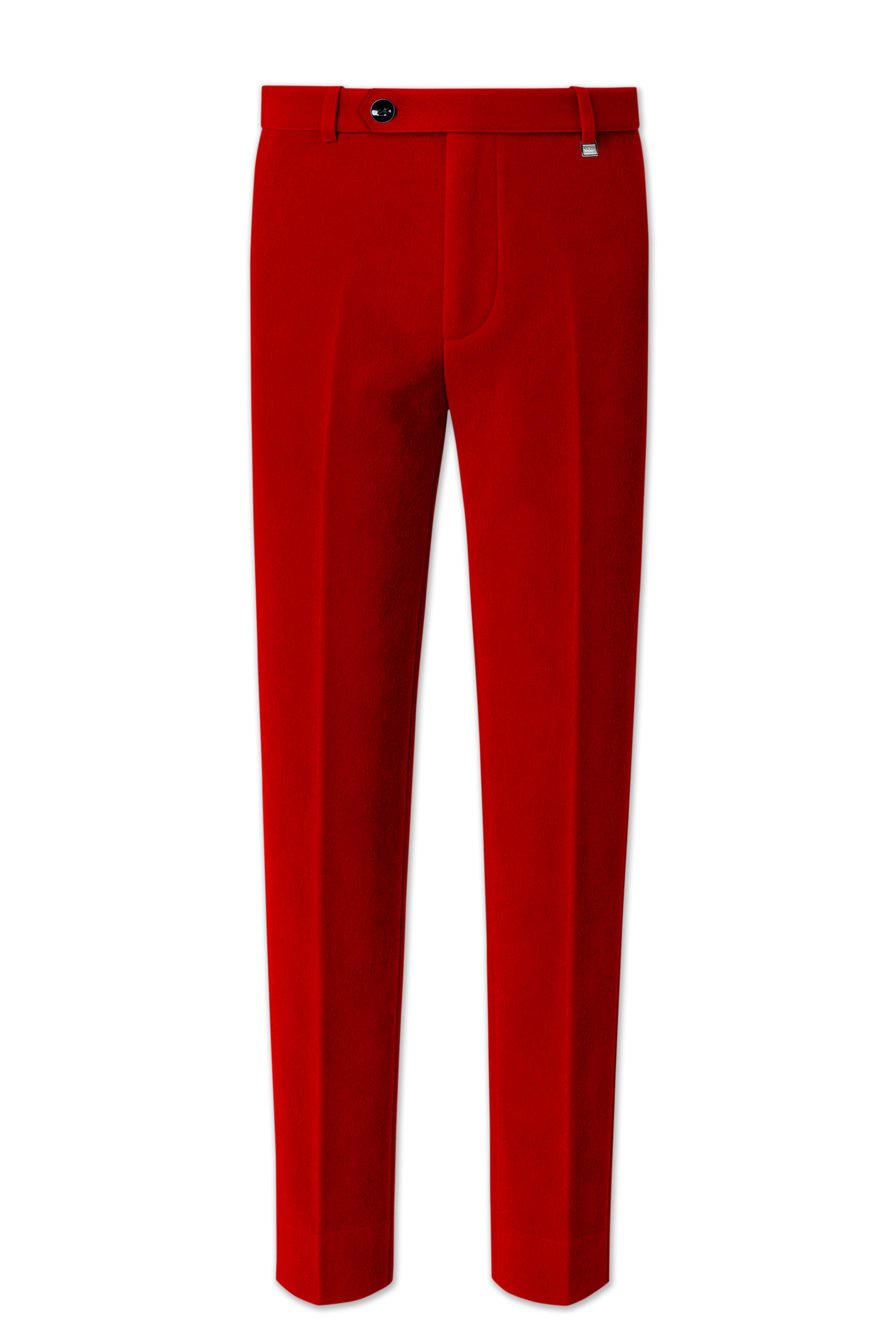 Imperio-Crimson Red Velvet Peak Lapel Tuxedo Suit