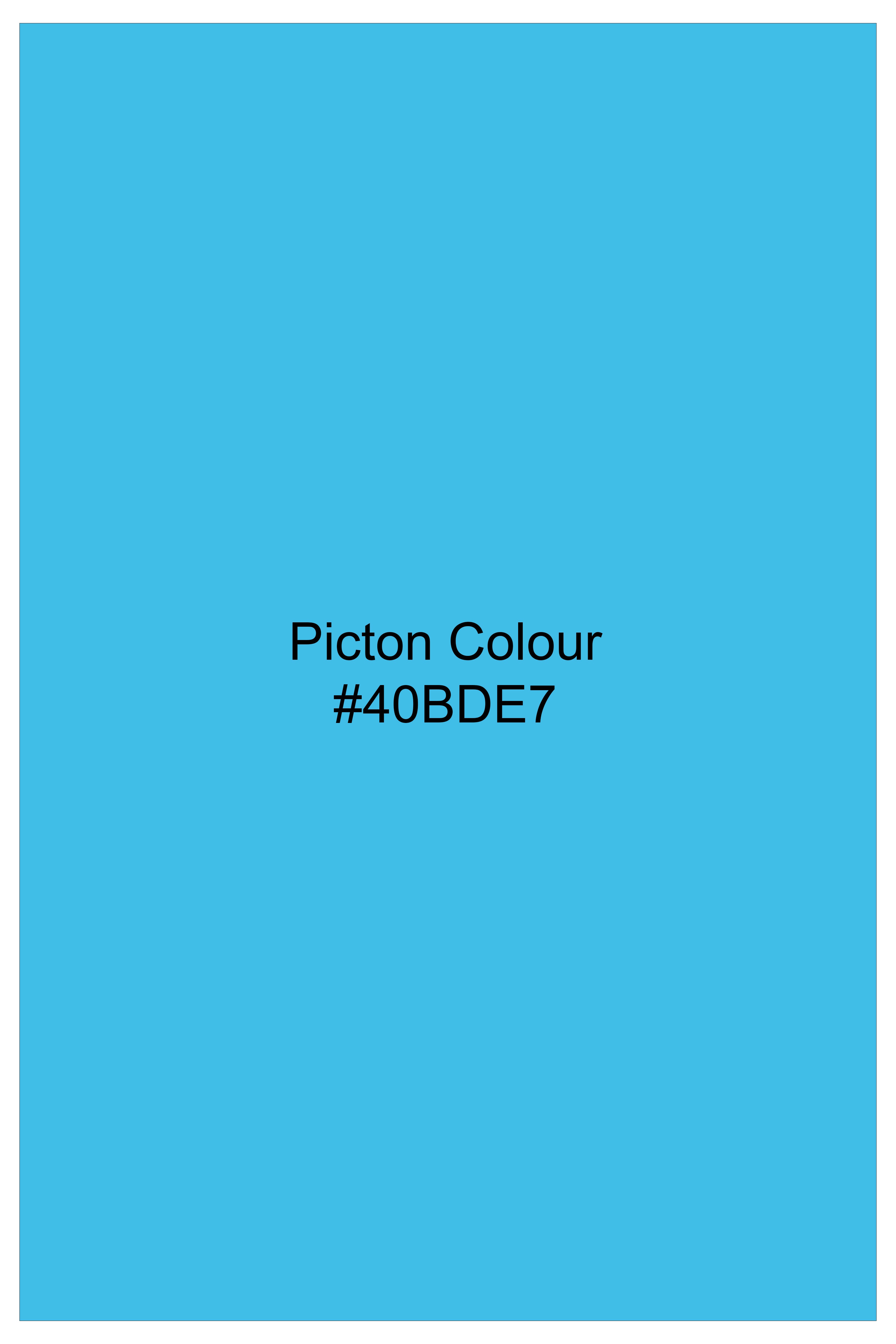 Azurion-Picton Blue Velvet Peak Lapel Tuxedo Suit