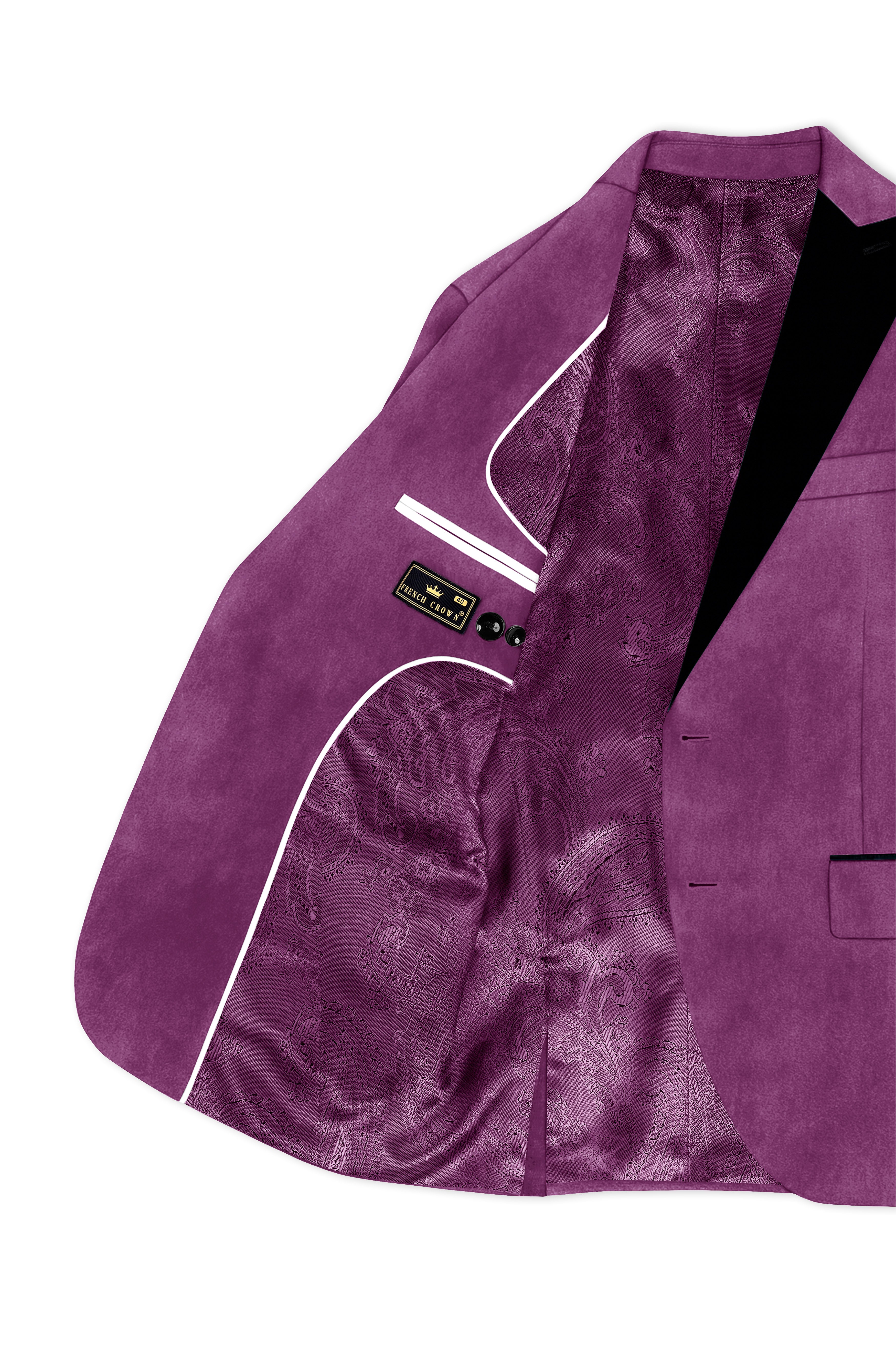 Imperial-Cannon Purple Velvet Peak Lapel Tuxedo Suit