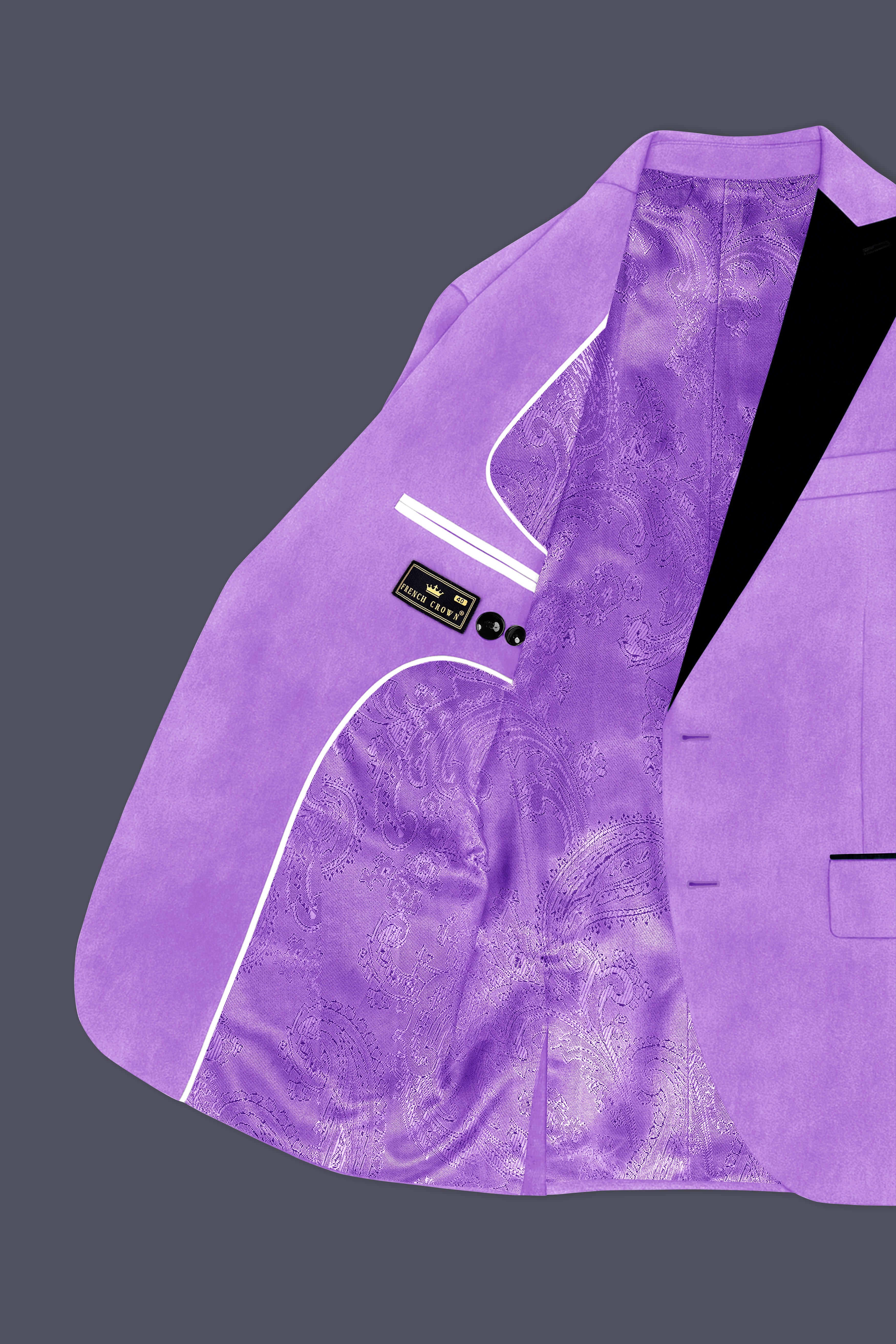 Orchid-Wisteria Purple Velvet Peak Lapel Tuxedo Suit