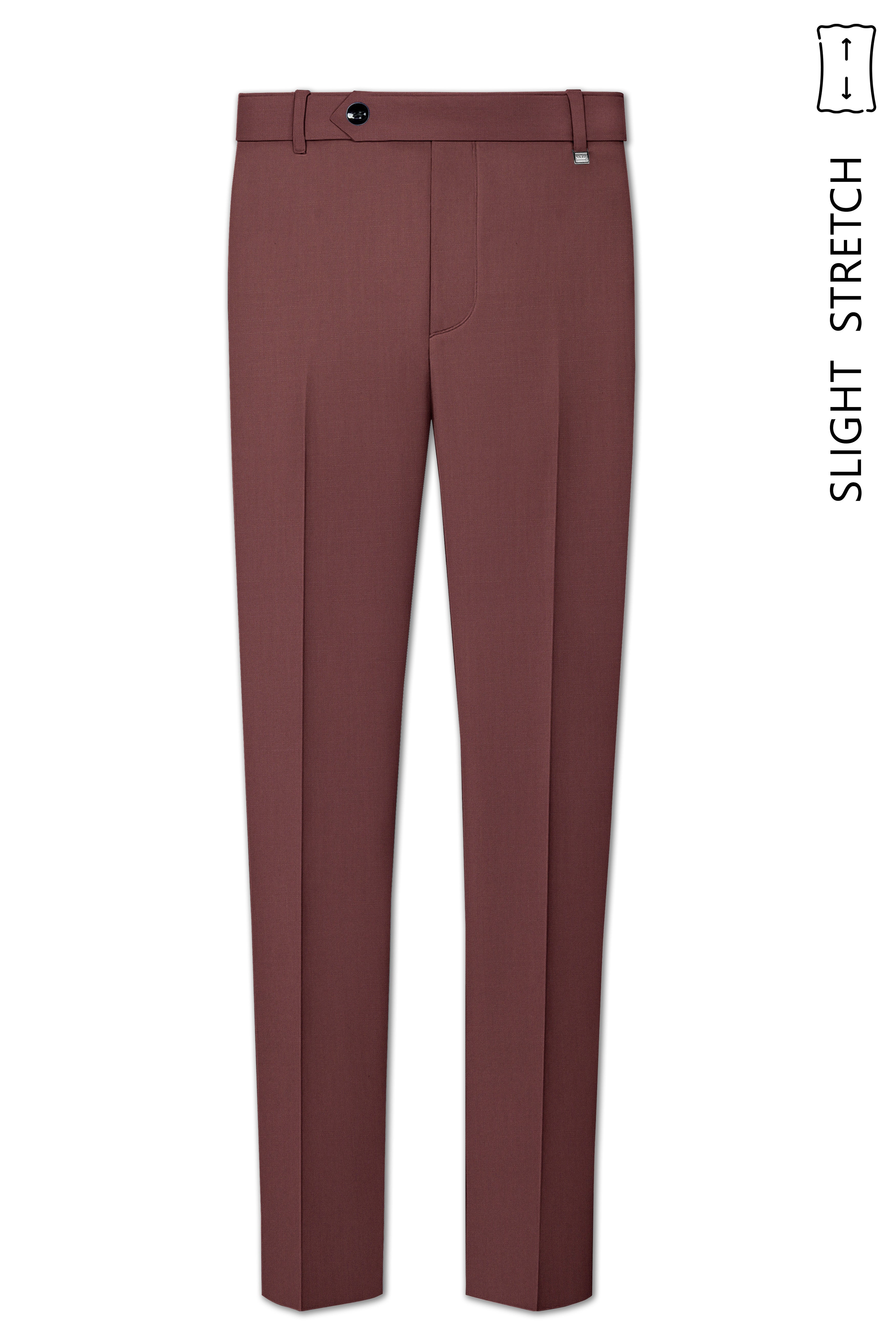 Heritage-Finch Maroon Wool Rich Single Breasted Slight Stretch Suit