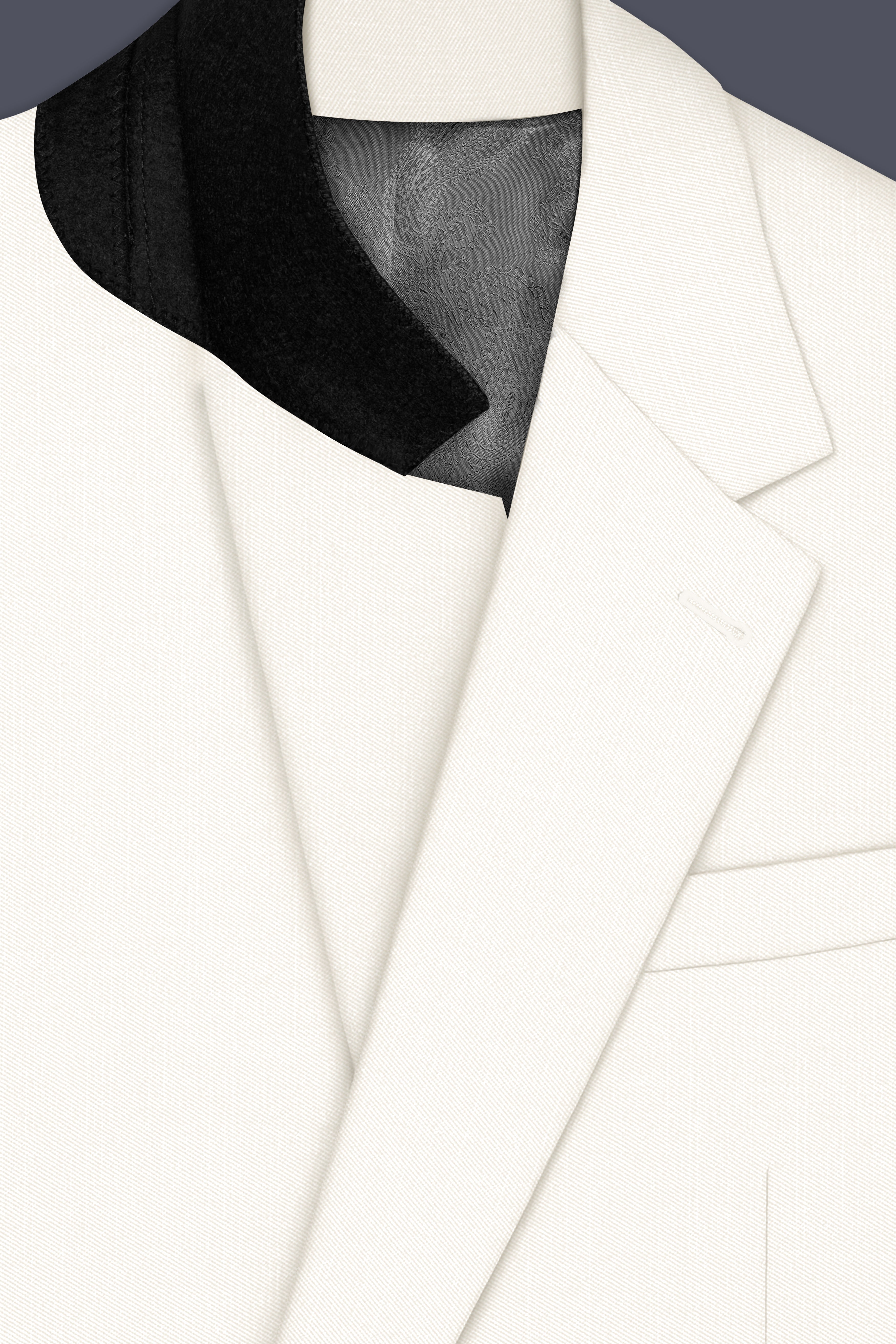 Ivory-Cararra Cream Wool Rich Single Breasted Slight Stretch Suit