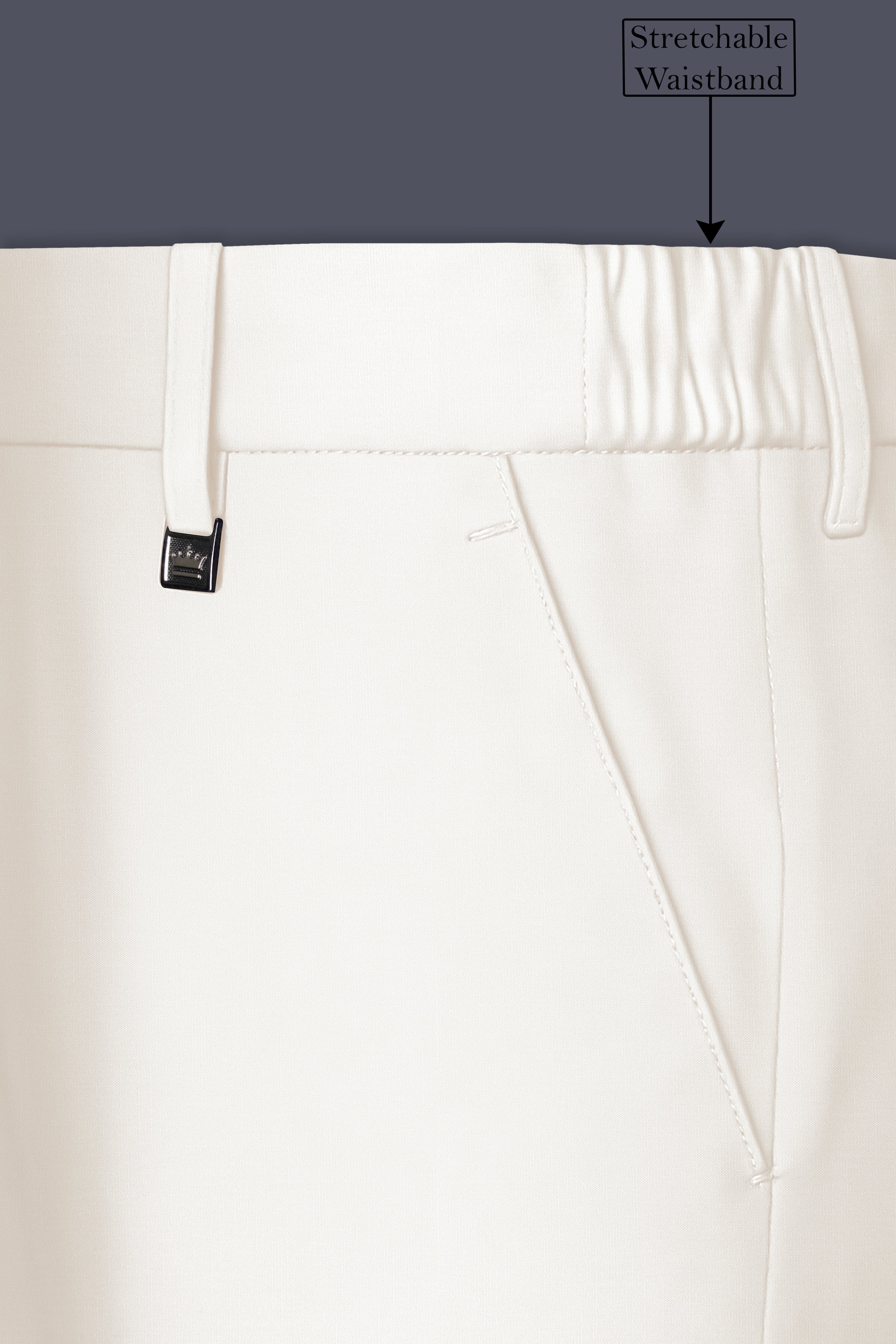 Ivory-Cararra Cream Wool Rich Peak Lapel Tuxedo Slight Stretch Suit
