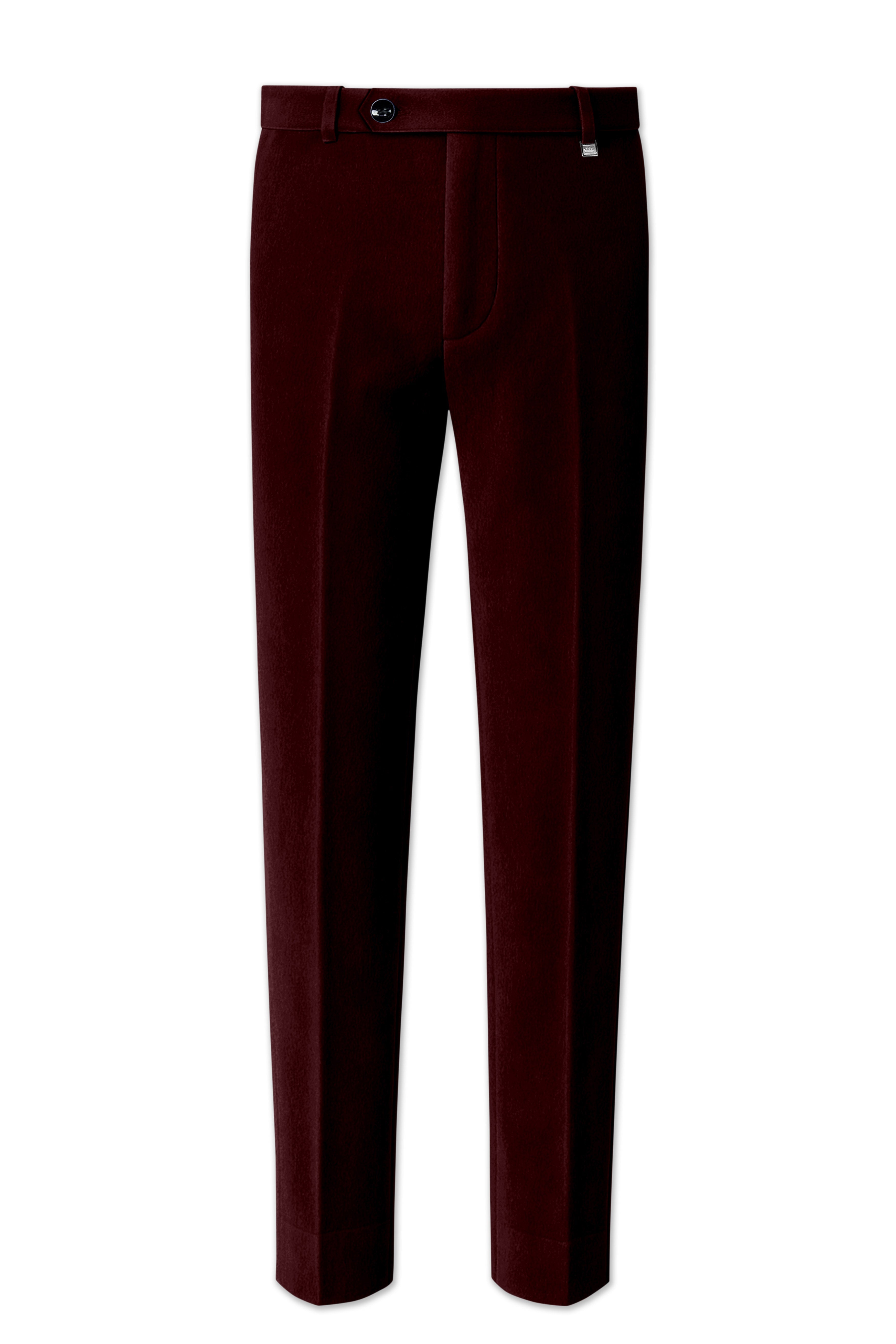 Heritage-Creole Maroon Velvet Peak Lapel Tuxedo Suit