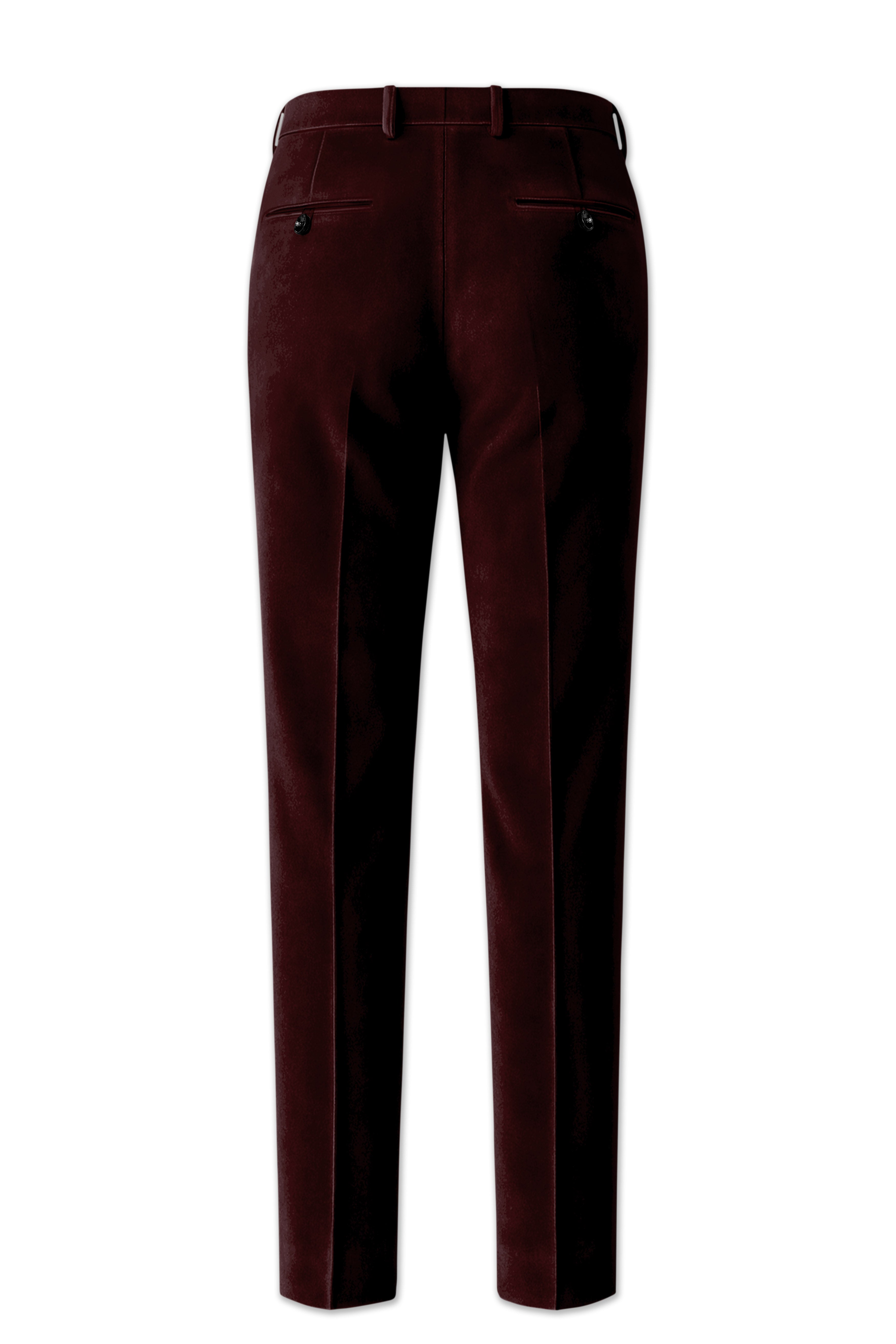 Heritage-Creole Maroon Velvet Peak Lapel Tuxedo Suit