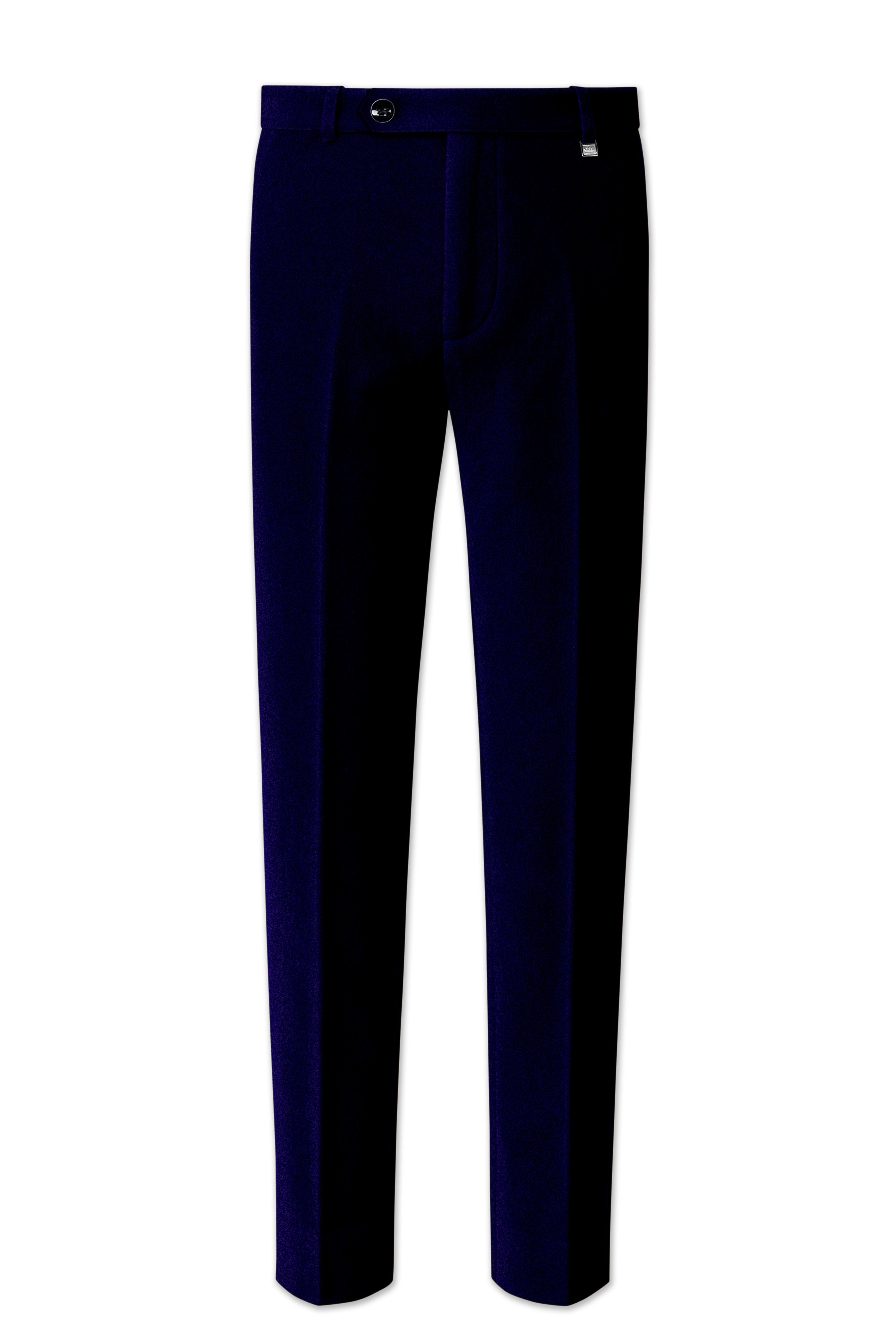 Aether-Stratos Blue Velvet Peak Lapel Tuxedo Suit