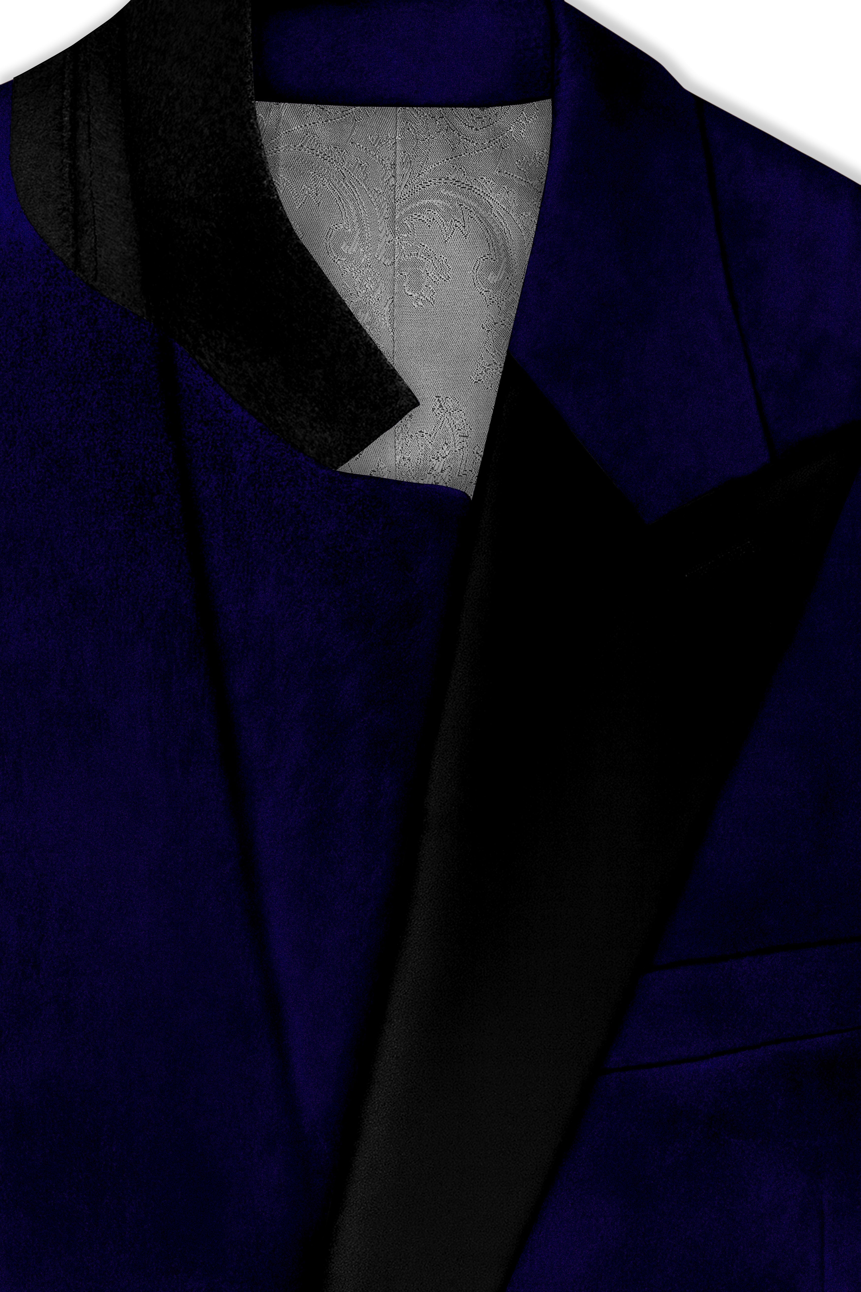 Aether-Stratos Blue Velvet Peak Lapel Tuxedo Suit