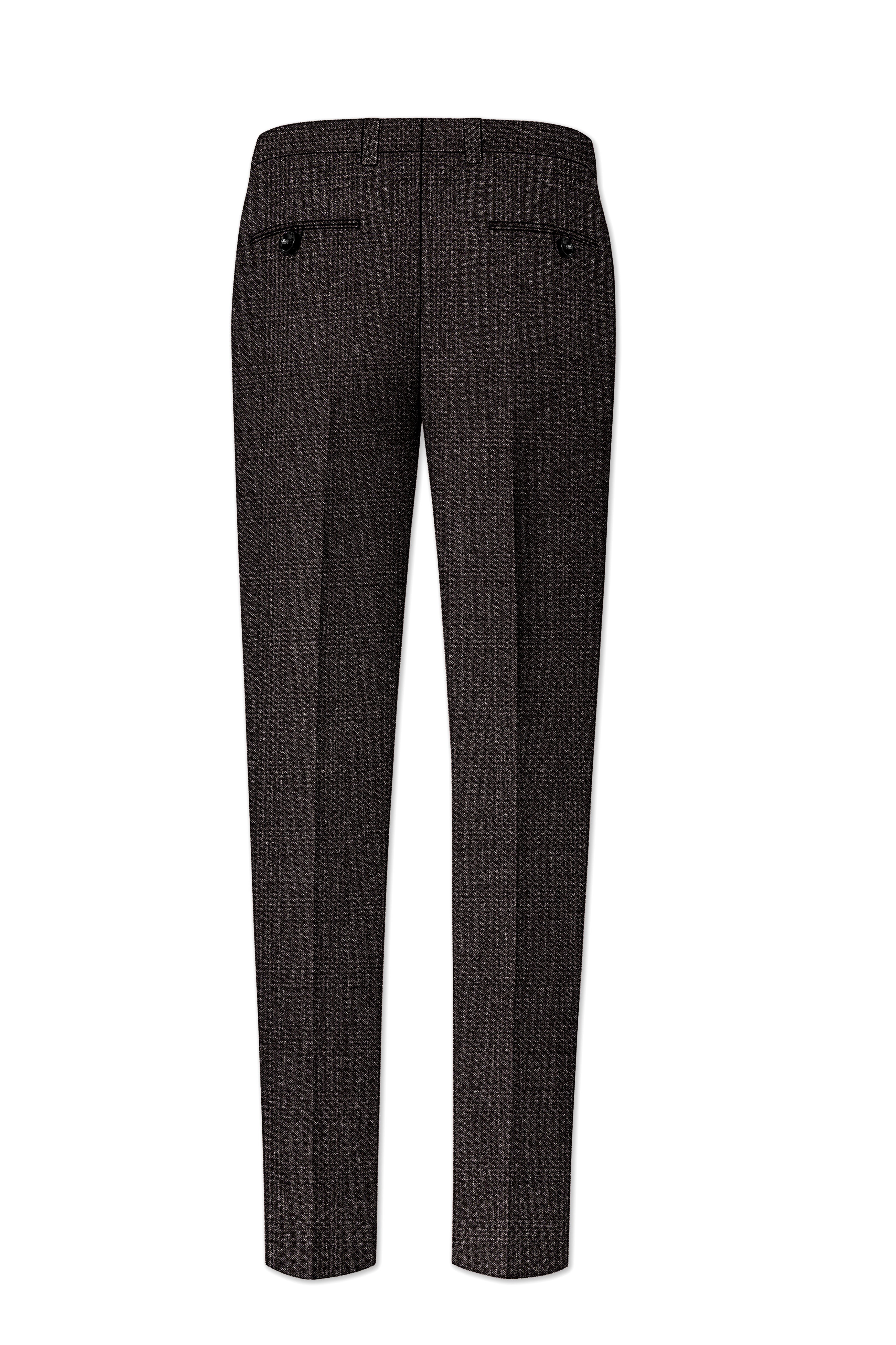 Bruno-Chicago Brown Wales Plaid Tweed Double Breasted Suits
