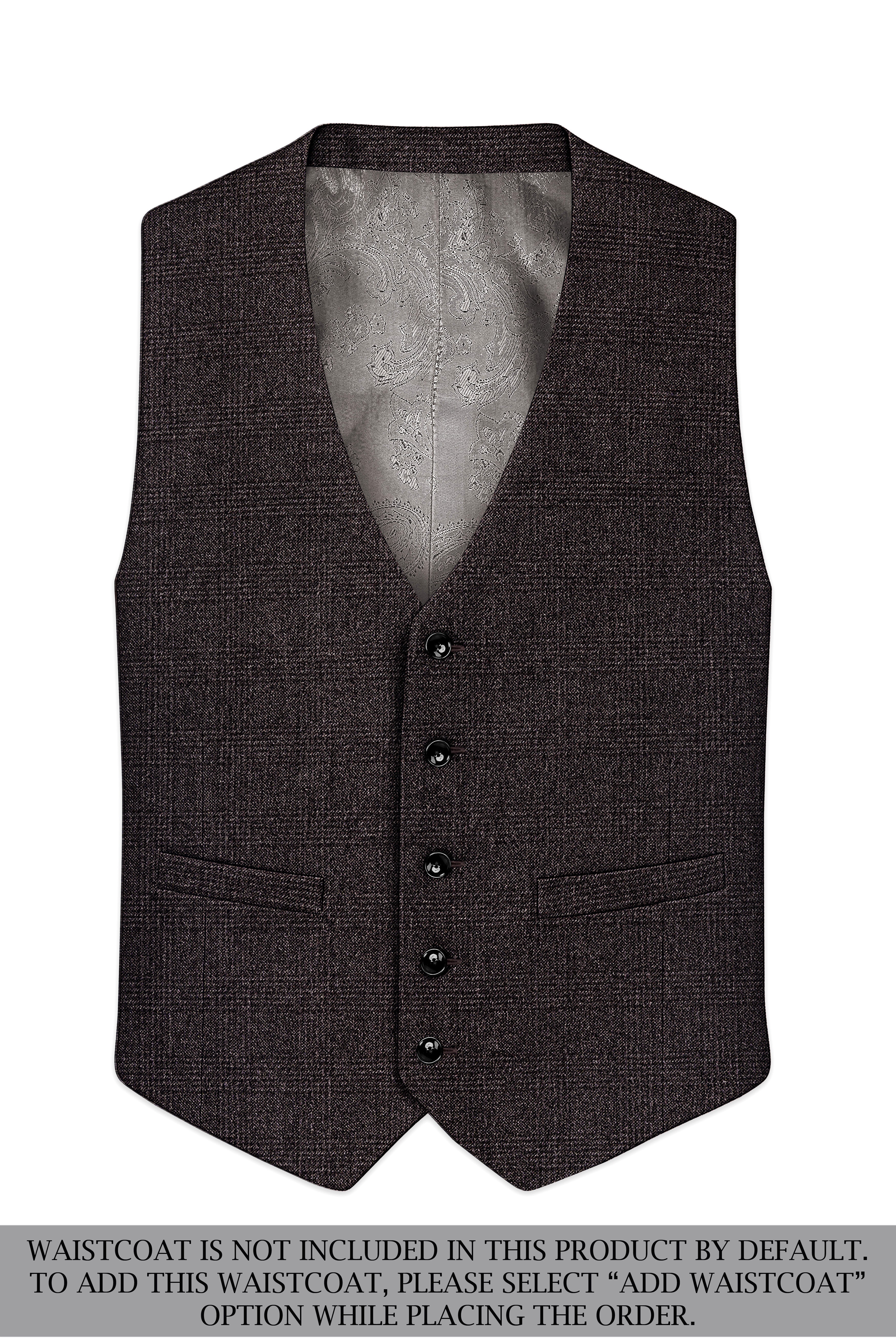 Bruno-Chicago Brown Wales Plaid Tweed Double Breasted Suits