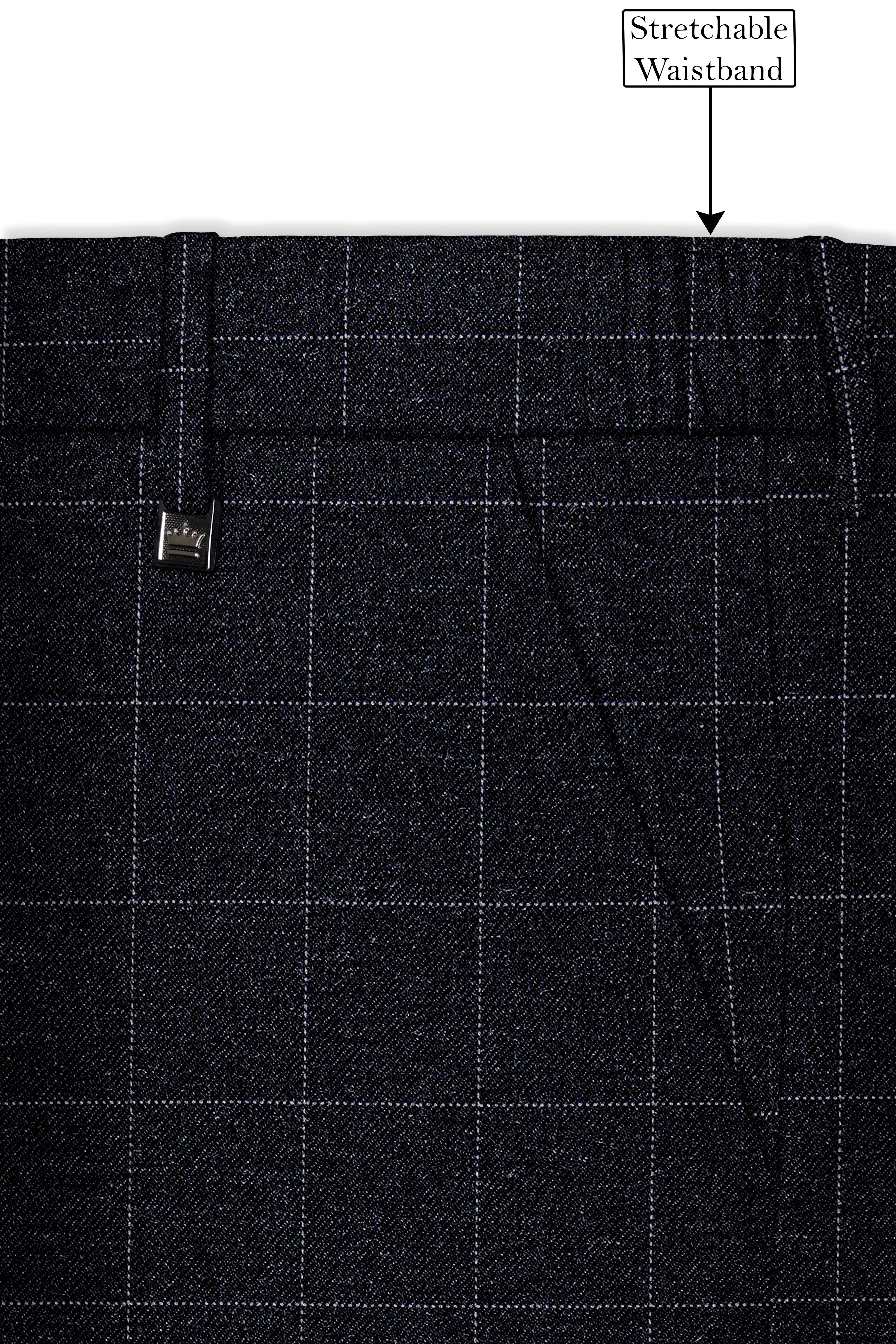 Fenrir-Shark Gray windowpane Tweed Double Breasted Suits