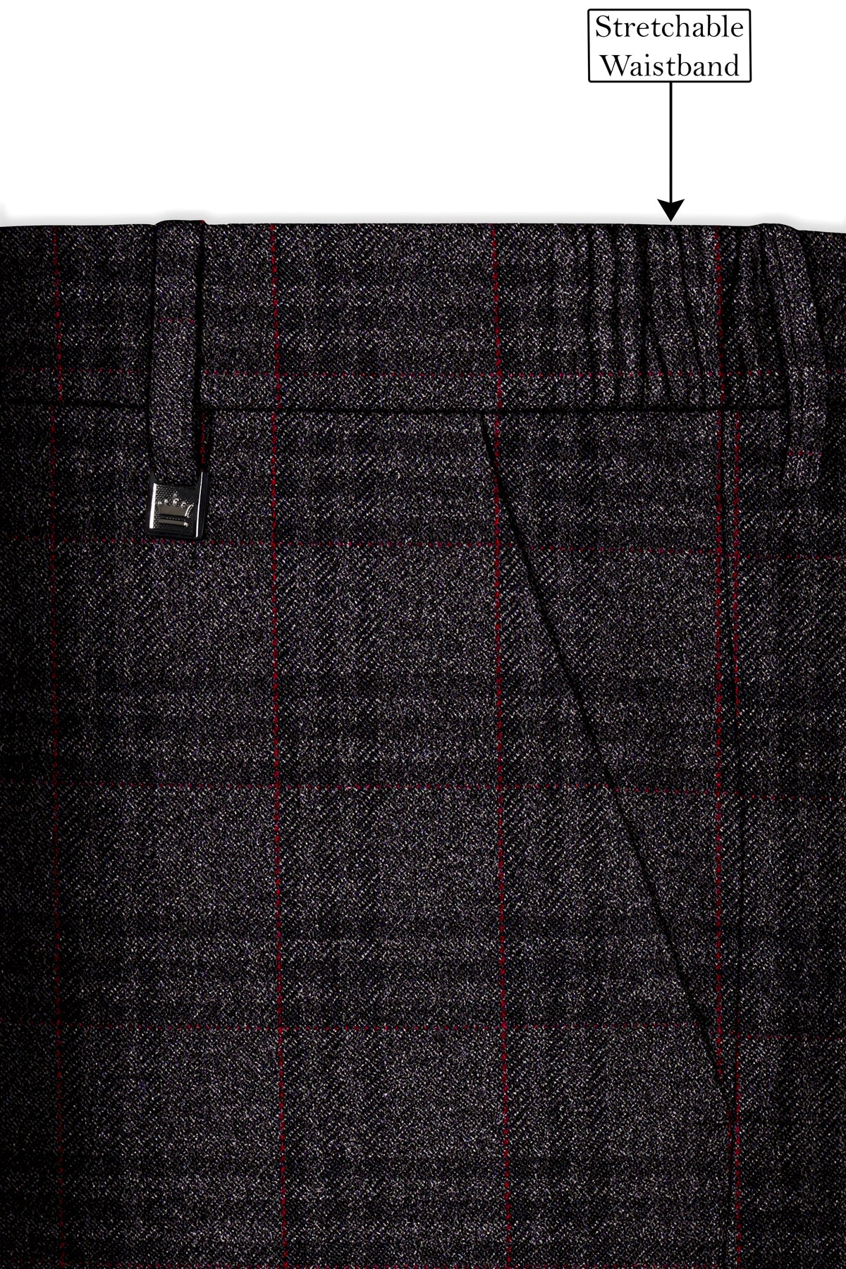 Velours-Ship Gray Plaid Tweed Single Breasted Sports Suit
