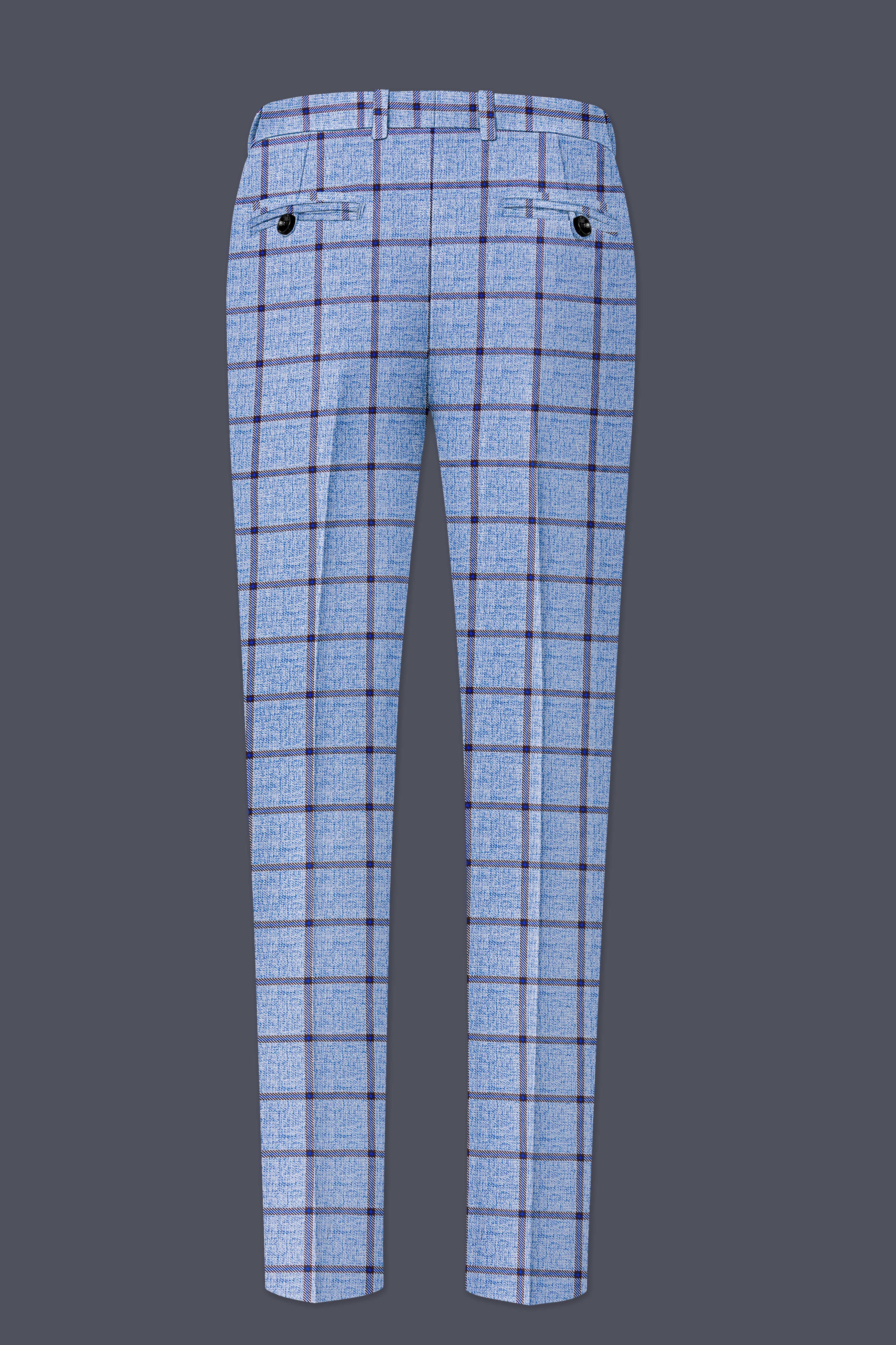 Mistrel-Spun Pearl Blue Windows Wool Rich Single Breasted Suit