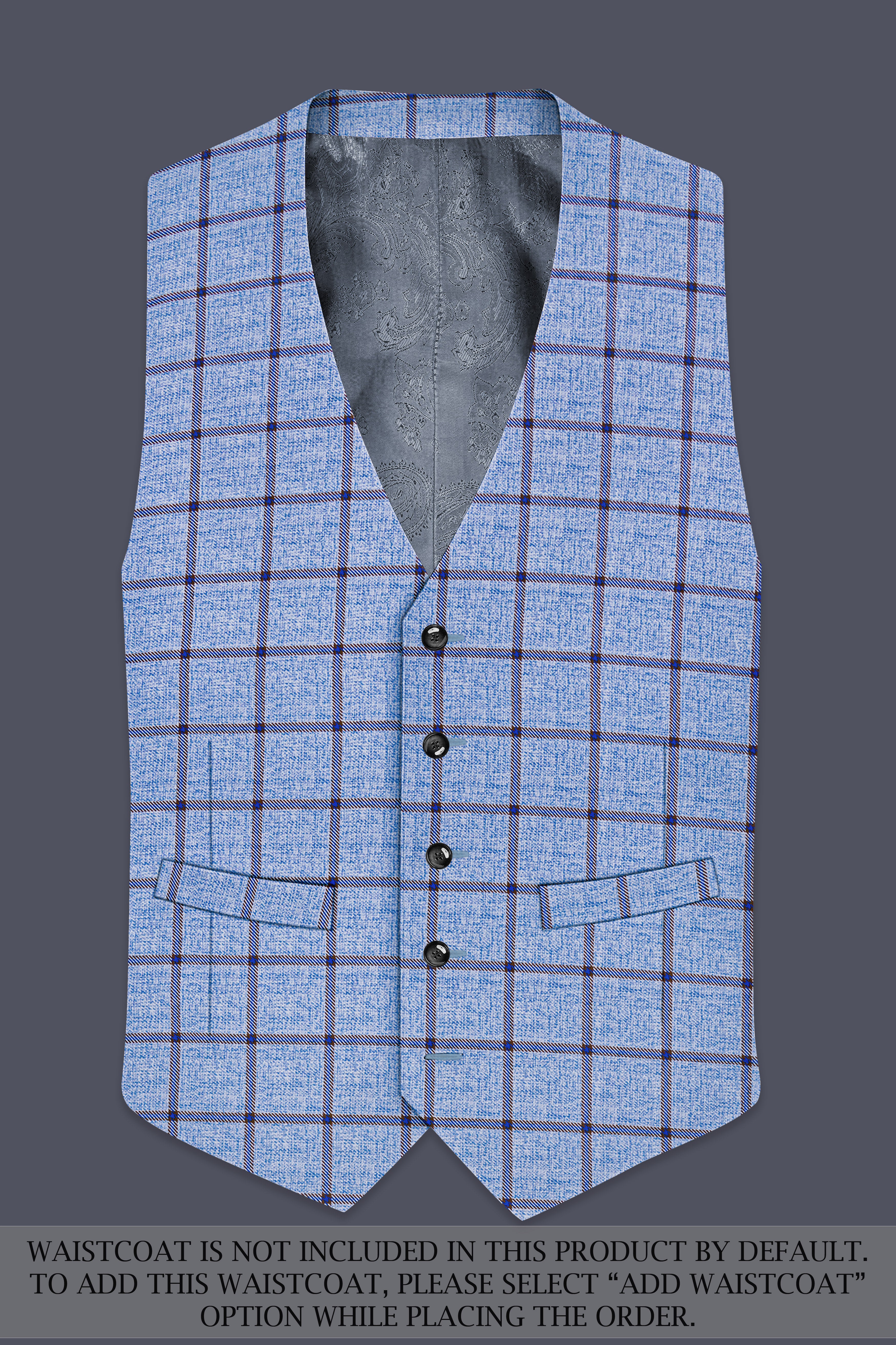 Mistrel-Spun Pearl Blue Windows Wool Rich Single Breasted Suit