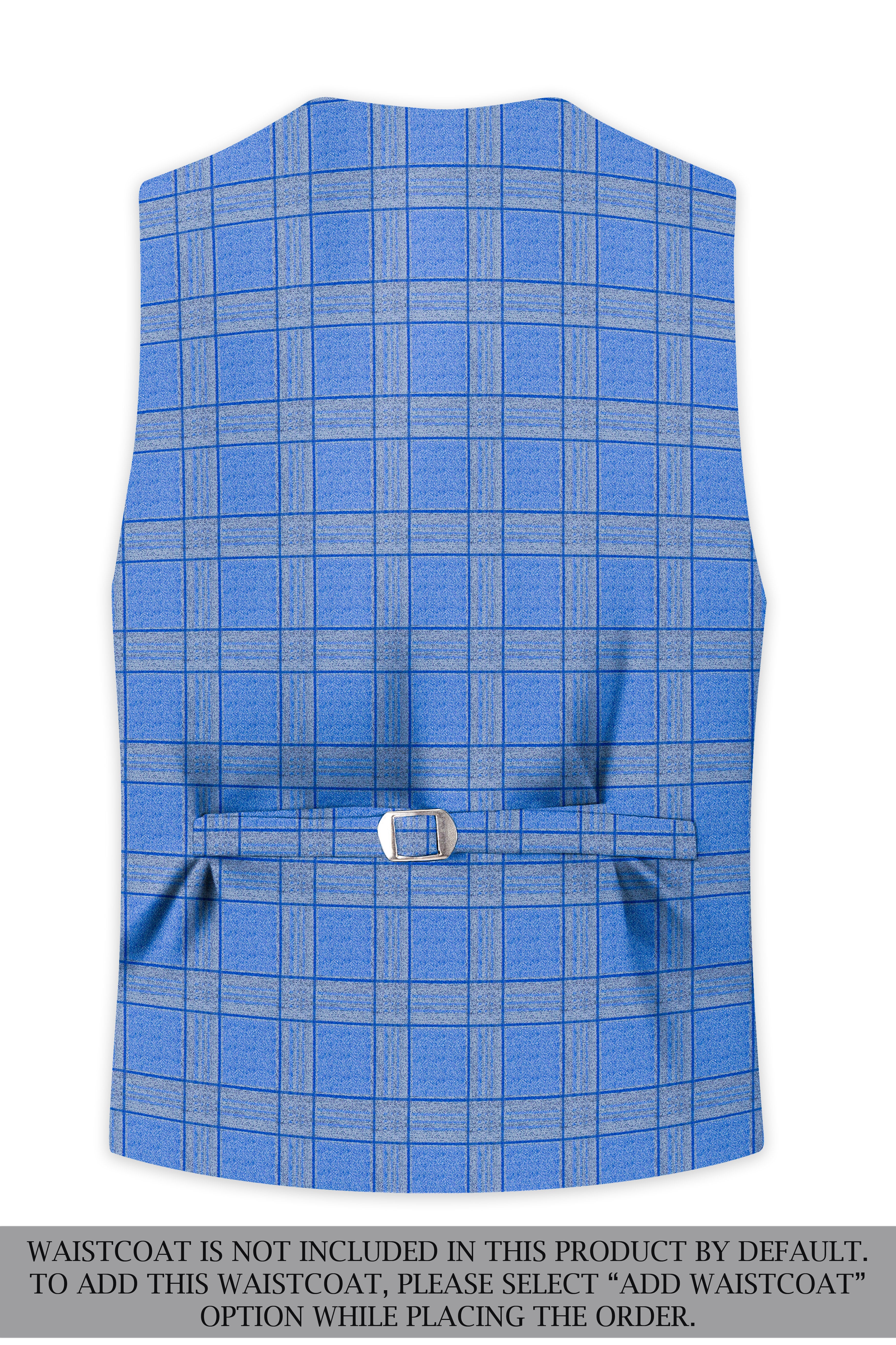Mariner-Danube Blue Wool Blend Double Breasted Suit