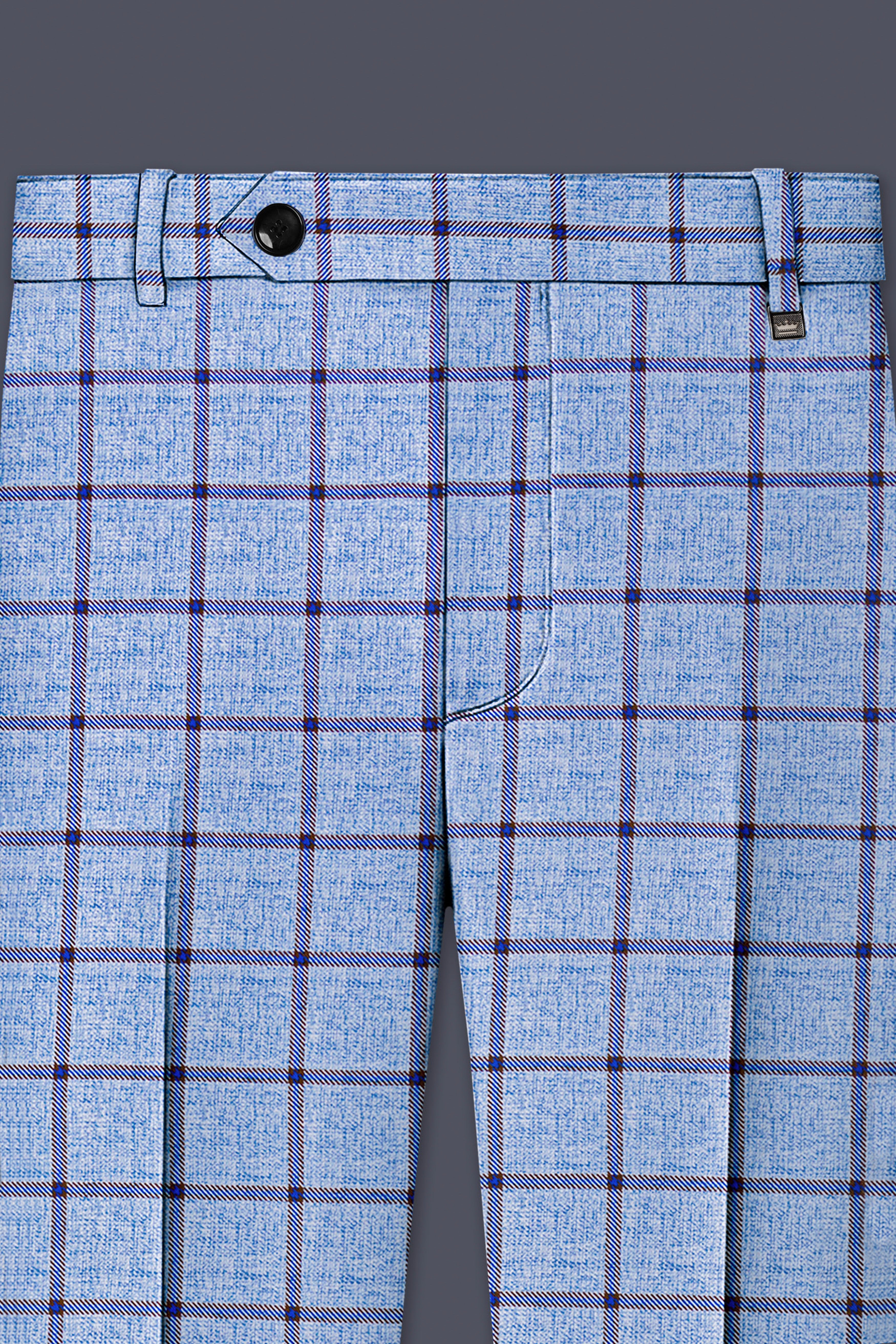 Mistrel-Spun Pearl Blue Windows Wool Rich Double Breasted Suit