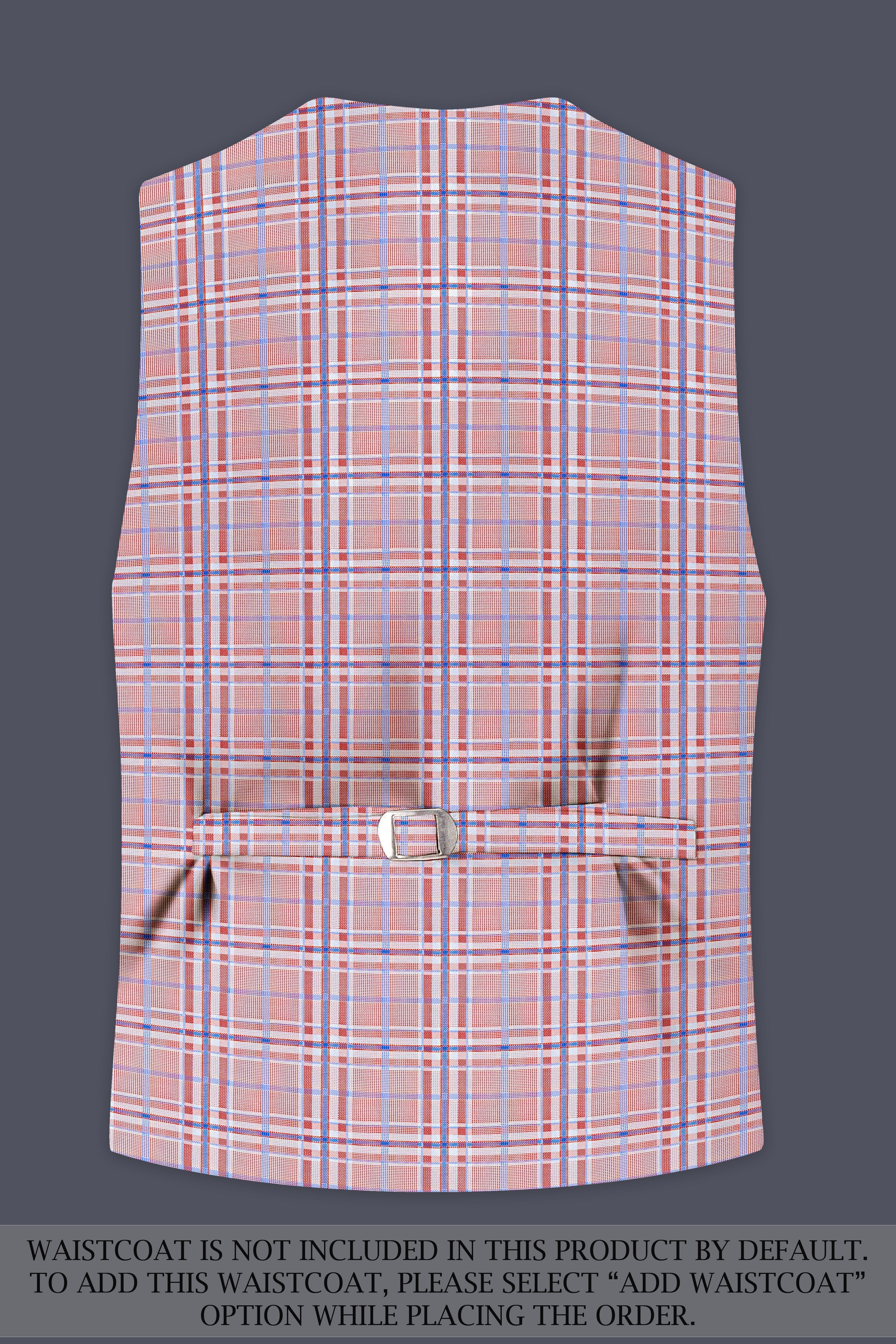 Velour-Turkish Rose Pink And Wild Blue Plaid Wool Rich Tuxedo Suit