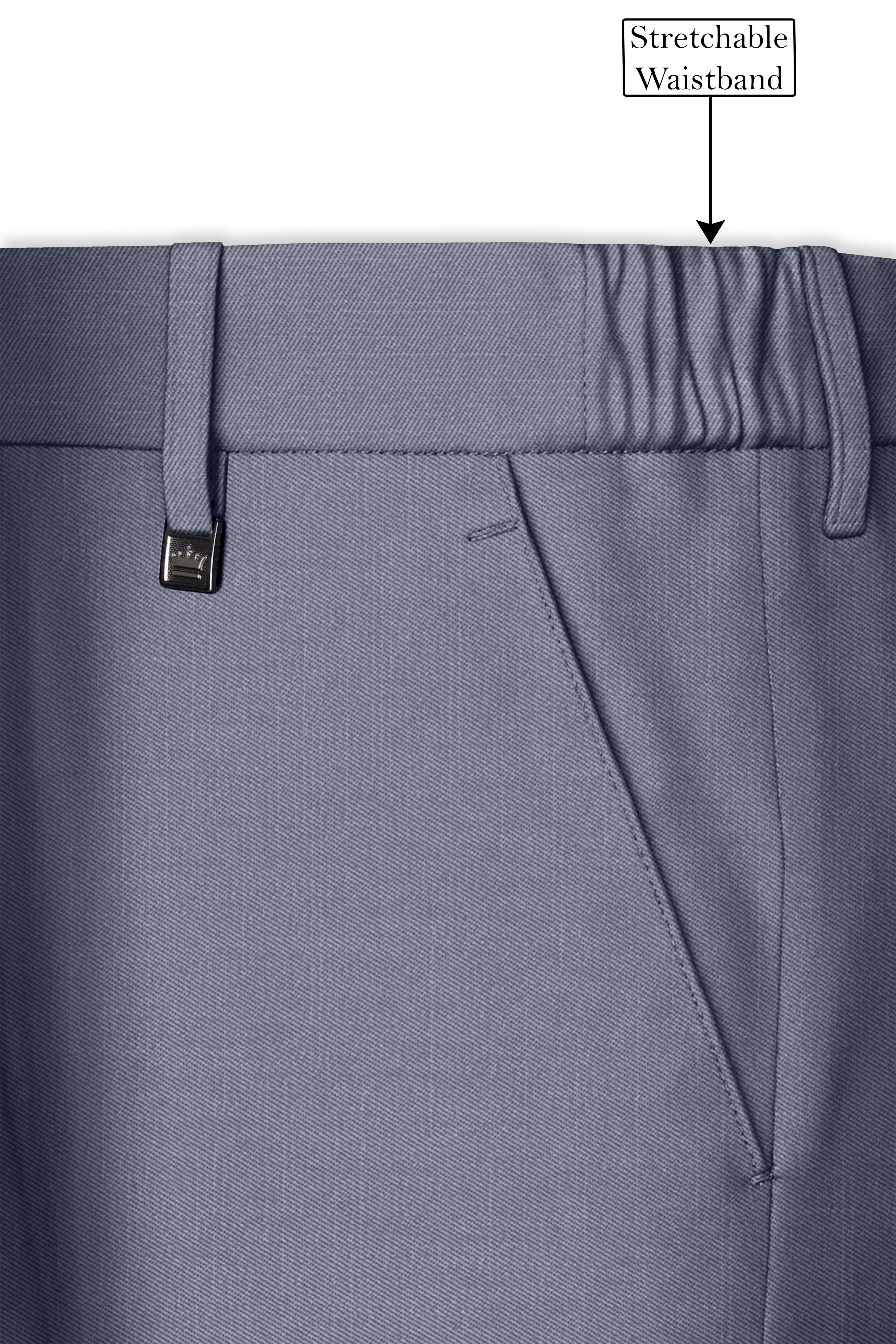 Grisoro-Storm Gray Wool Rich Slight Stretch Single Breasted Suit