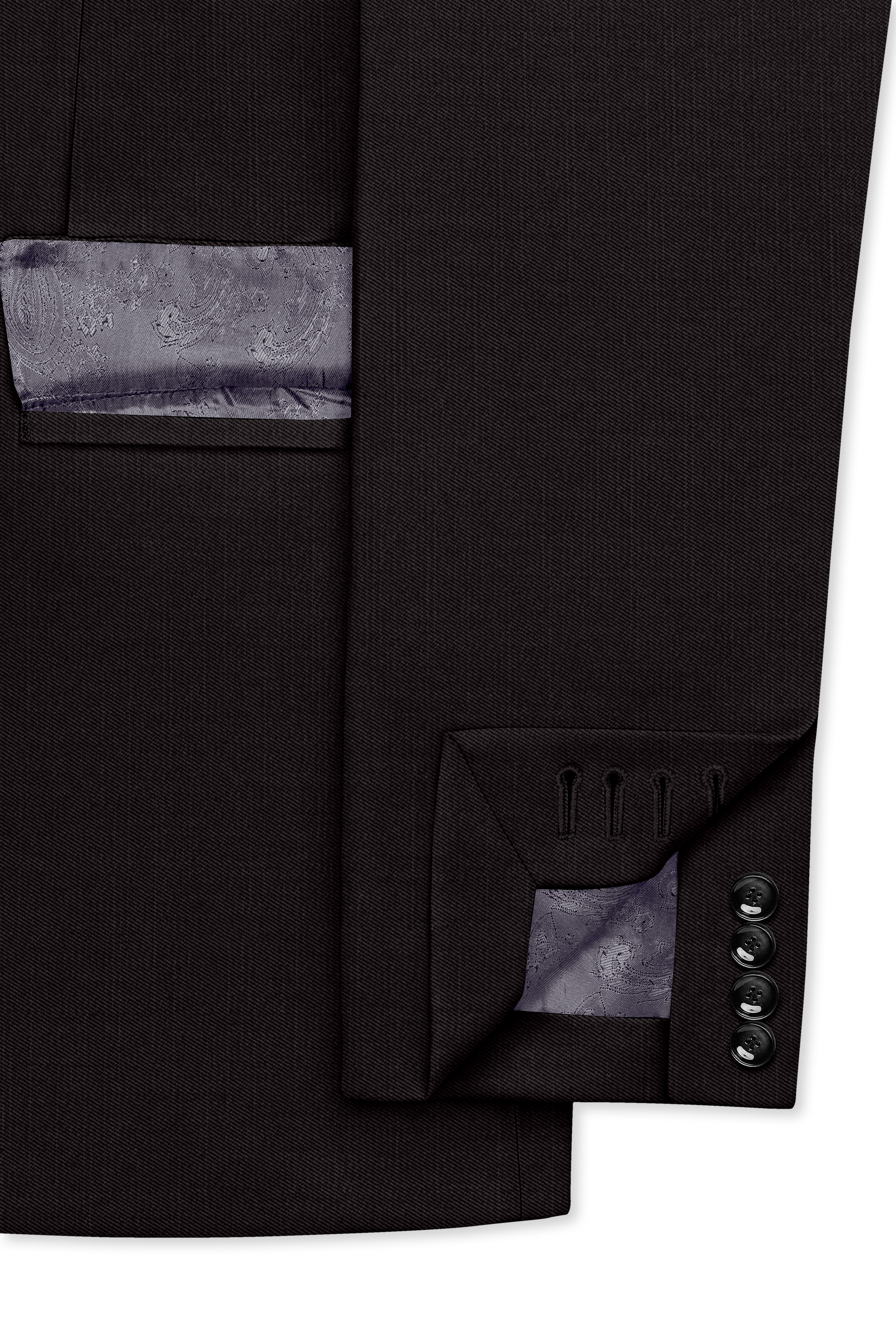 Umbero-Eclipse Brown Wool Rich Slight Stretch Single Breasted Suit