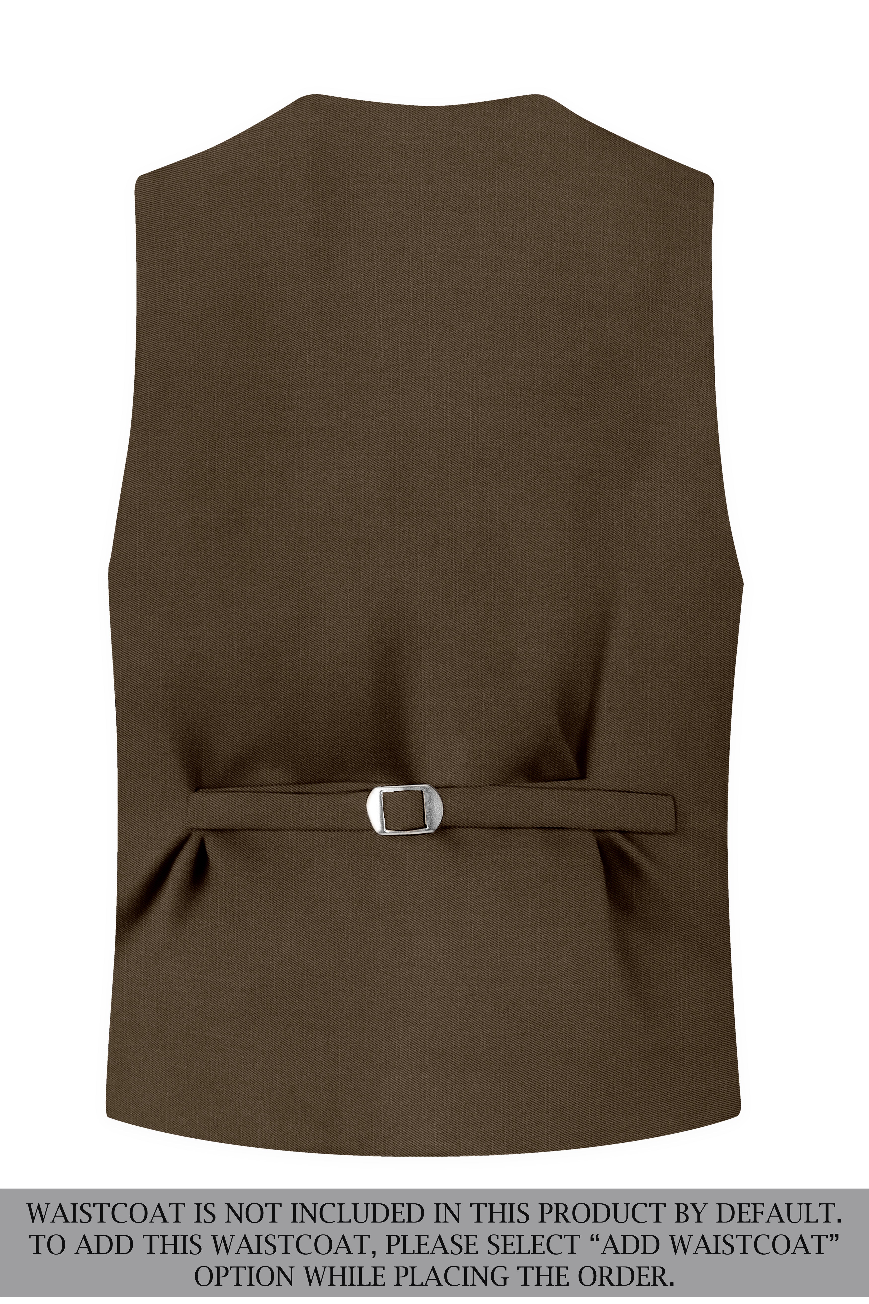 Terrano-Mocha Brown Wool Rich Slight Stretch Single Breasted Suit
