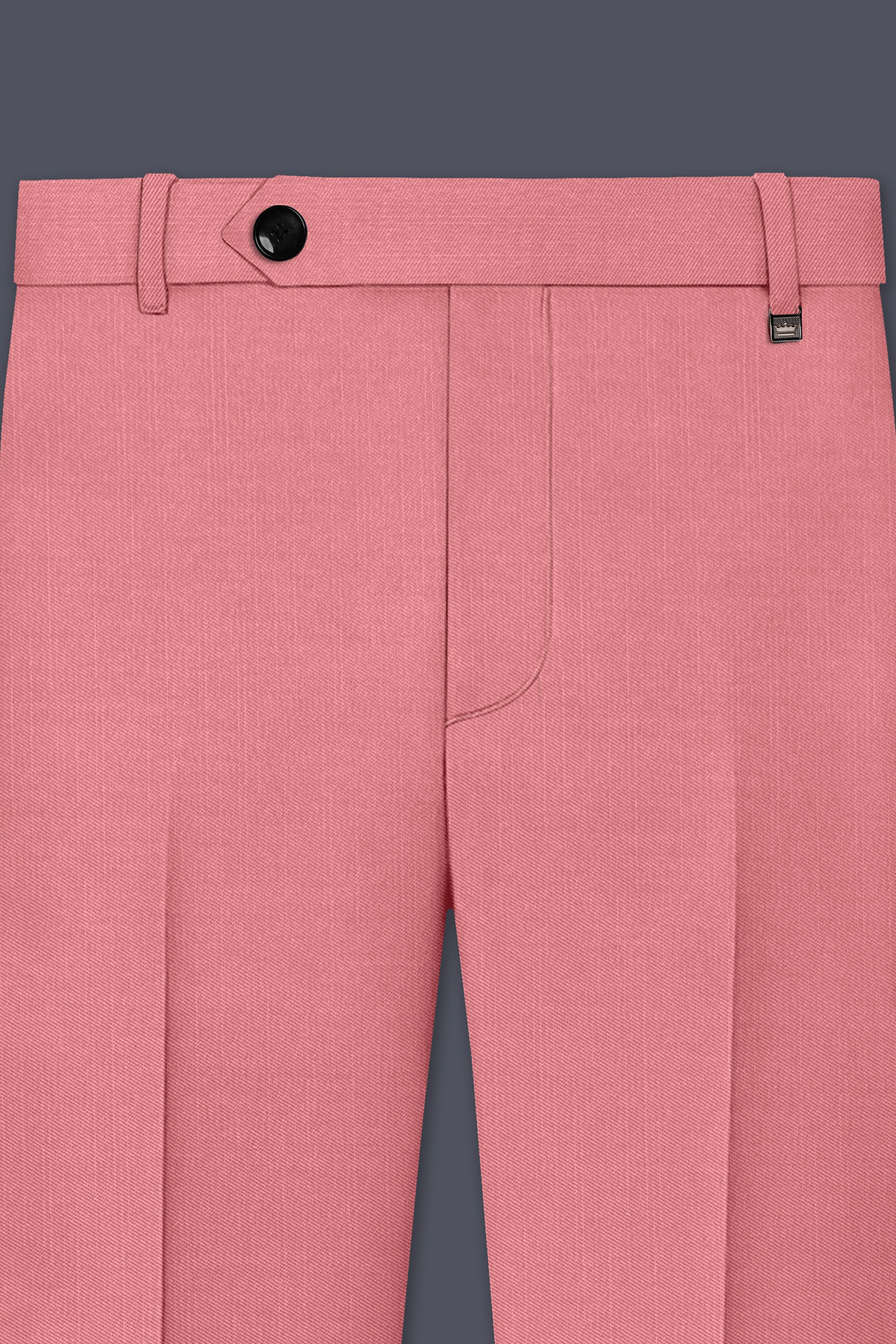 Solaro-Coral Orange Wool Rich Slight Stretch Single Breasted Suit