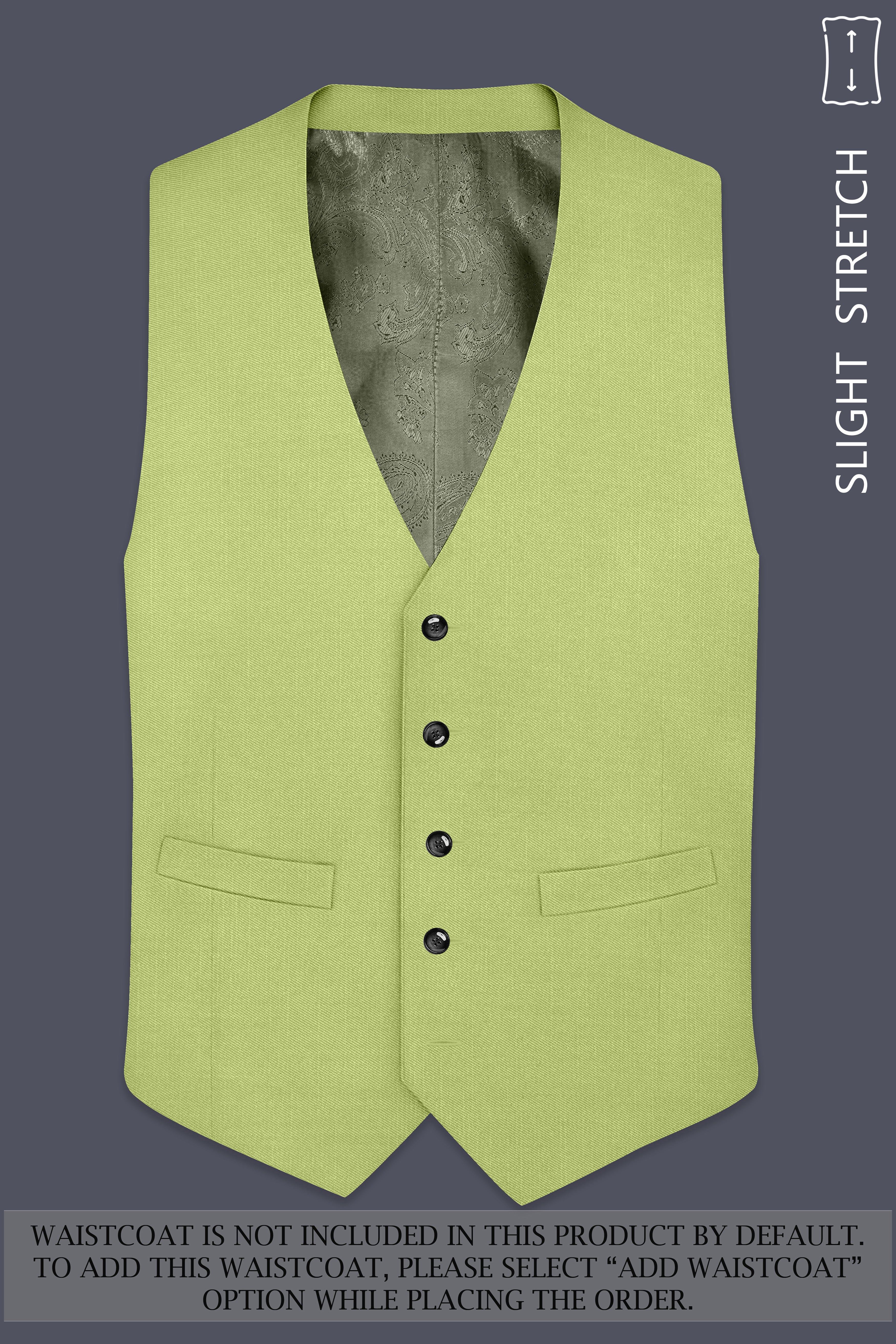 Ochre-Tan Green Wool Rich Slight Stretch Single Breasted Suit