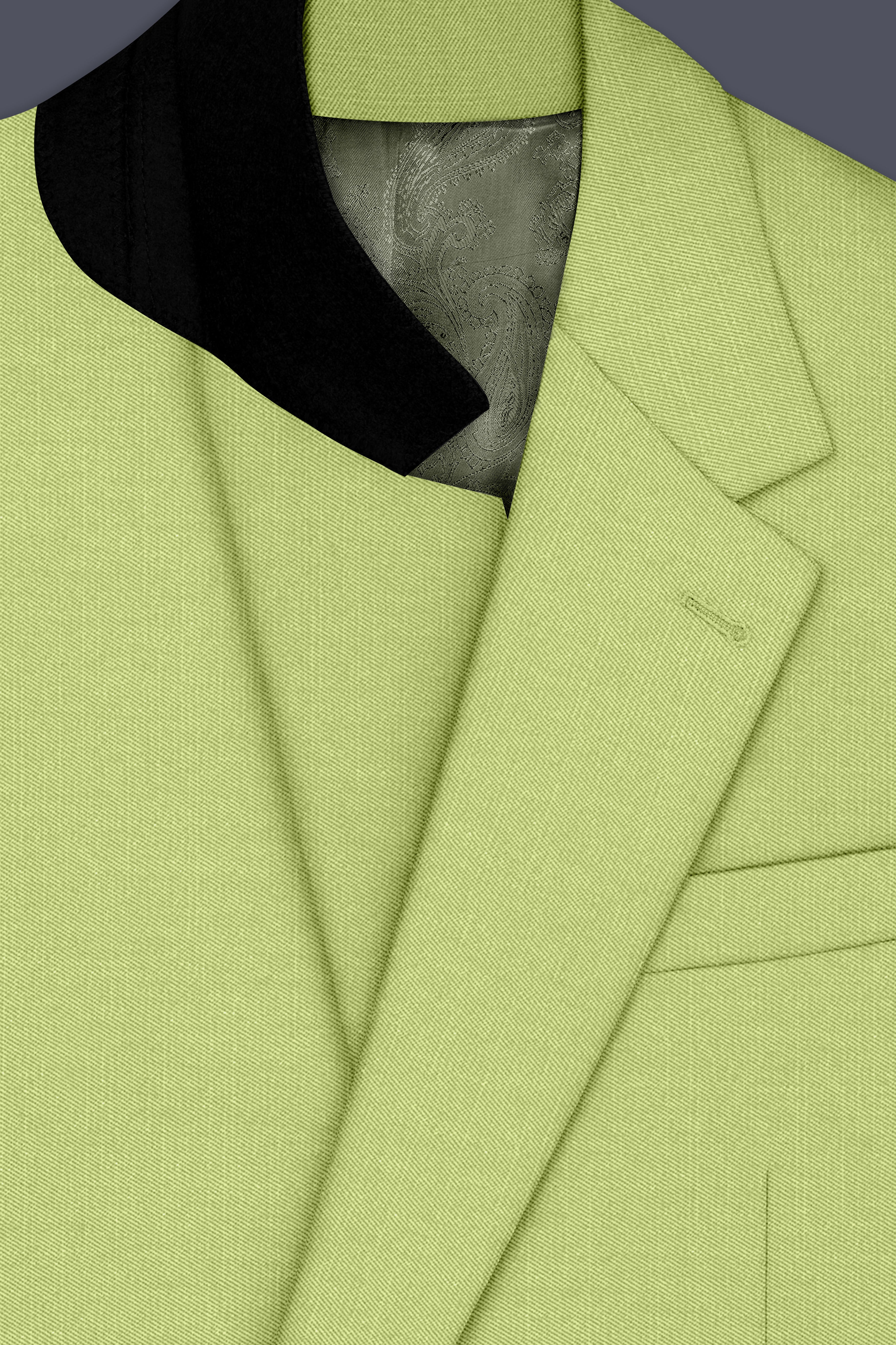 Ochre-Tan Green Wool Rich Slight Stretch Single Breasted Suit
