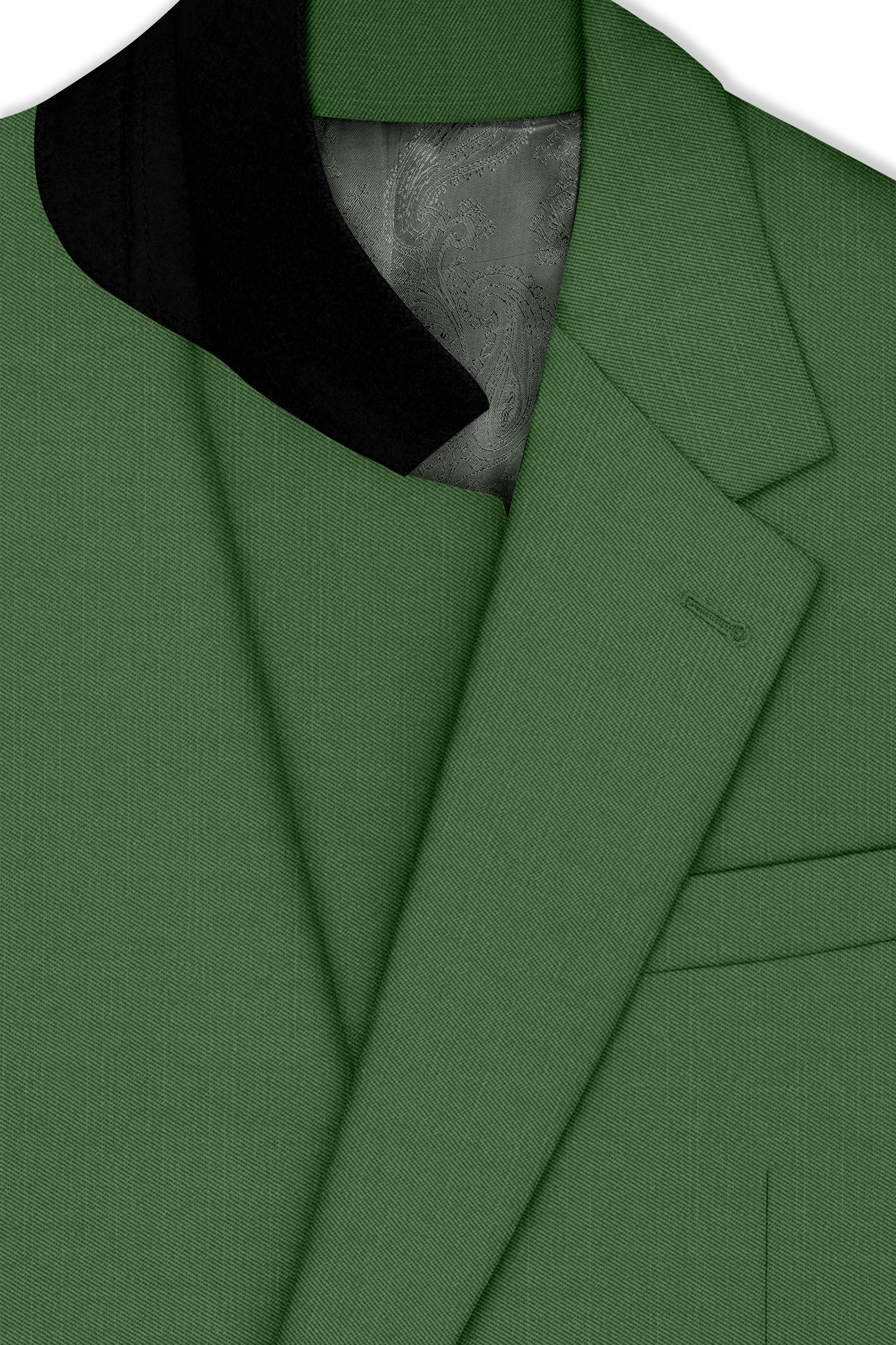 Viridian-Forest Green Wool Rich Slight Stretch Single Breasted Suit
