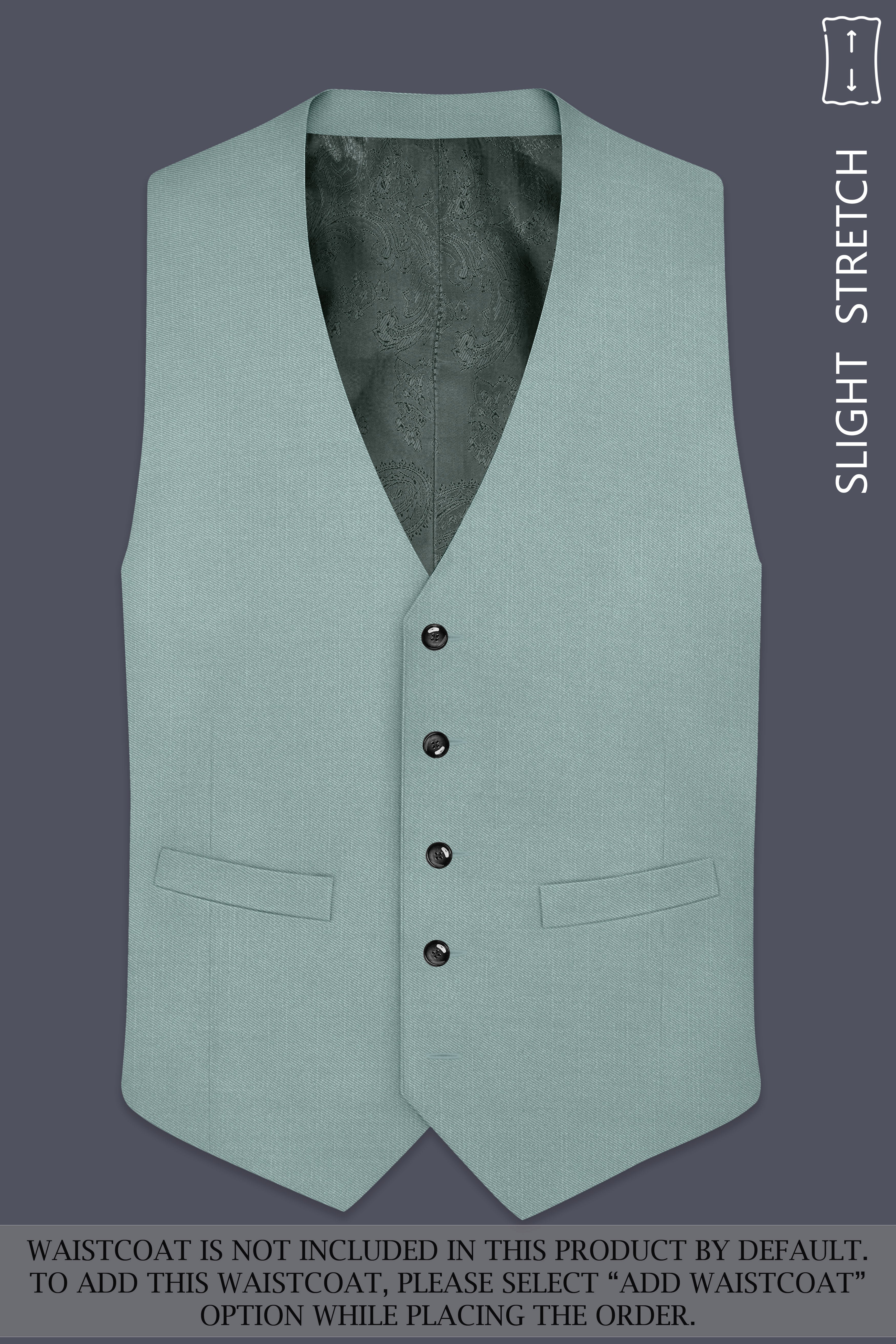 Tropic-Cadet Green Wool Rich Slight Stretch Single Breasted Suit