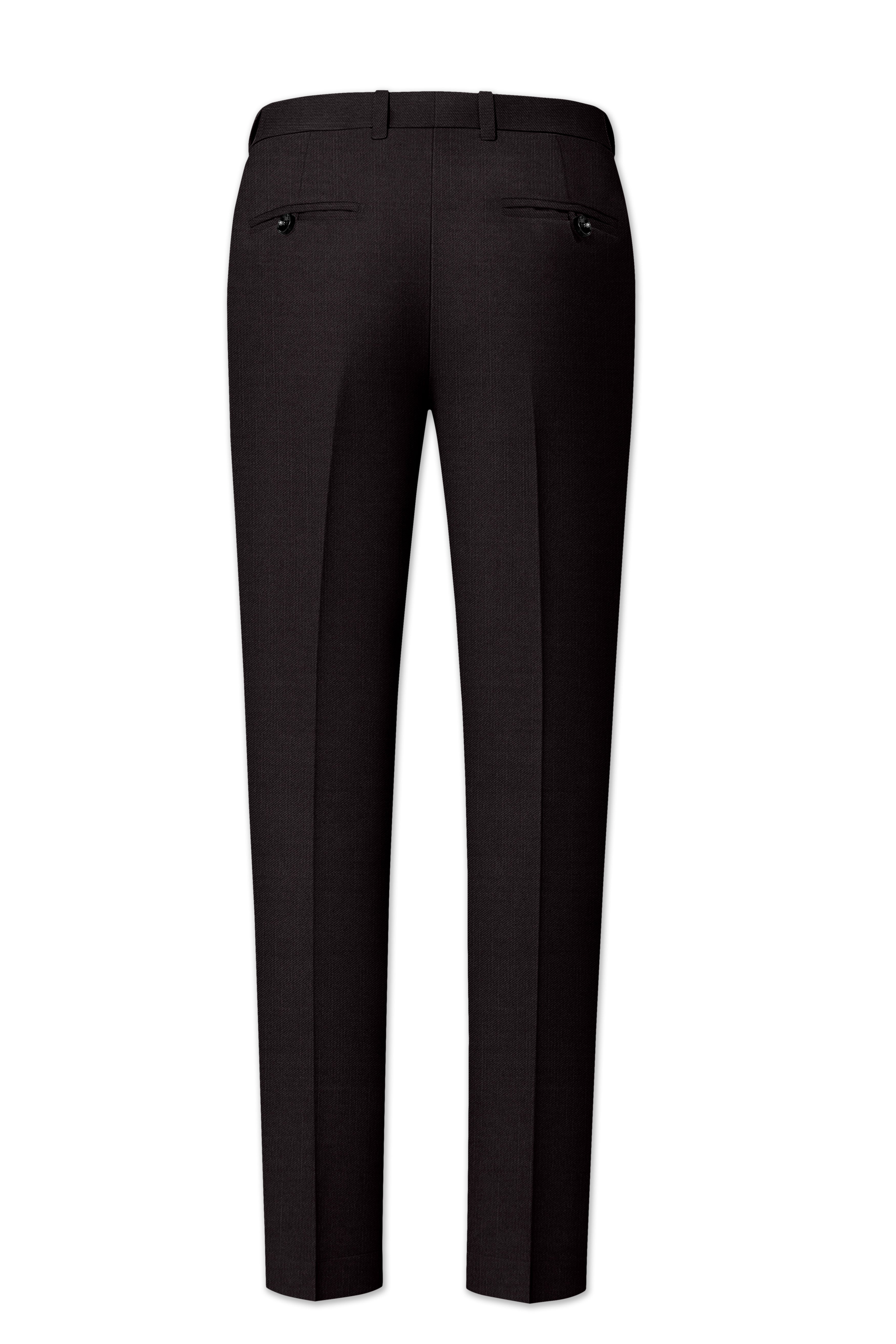 Umbero-Eclipse Brown Wool Rich Slight Stretch Double Breasted Suit
