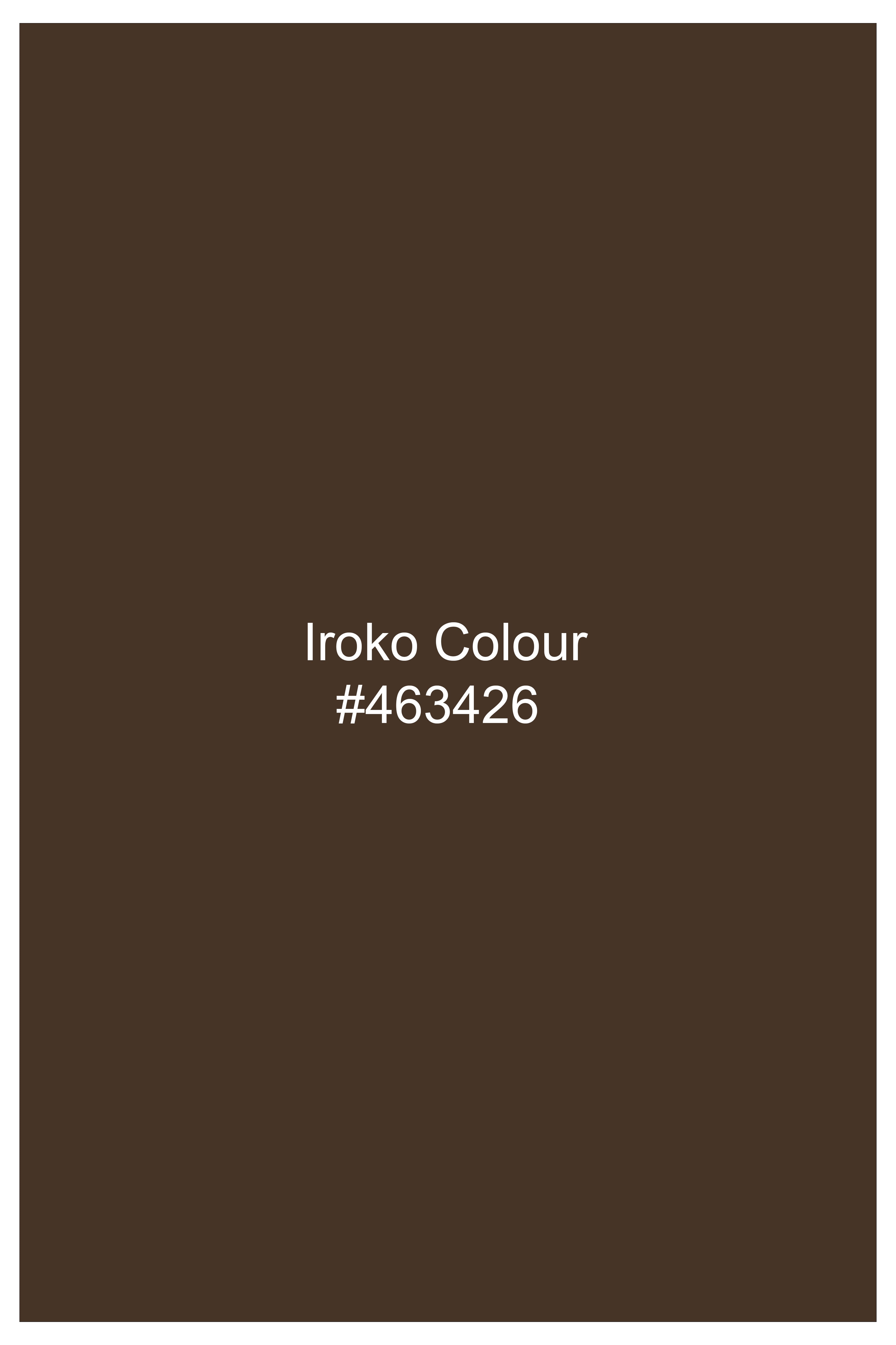Terrano-Mocha Brown Wool Rich Slight Stretch Double Breasted Suit