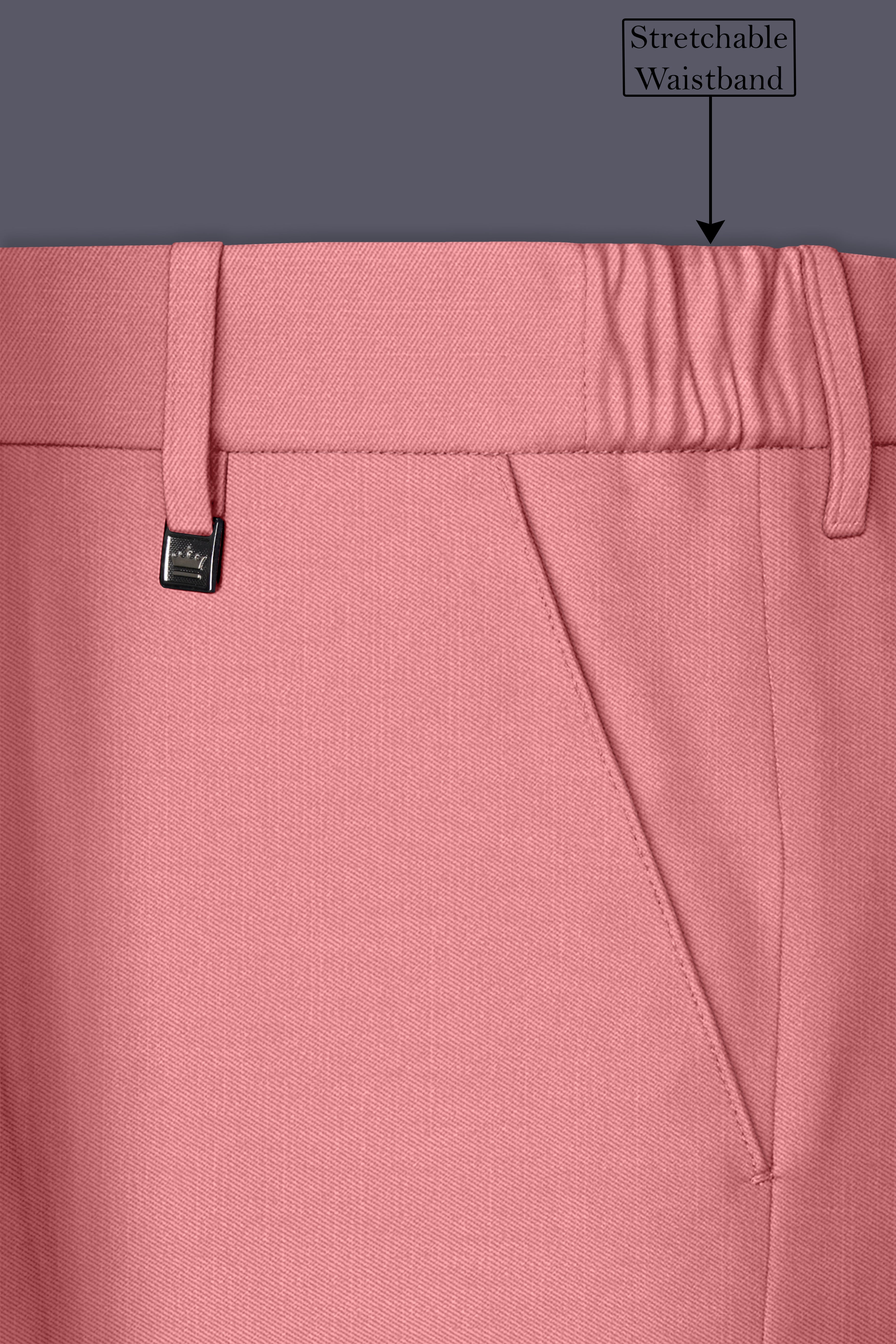 Solaro-Coral Orange Wool Rich Slight Stretch Double Breasted Suit