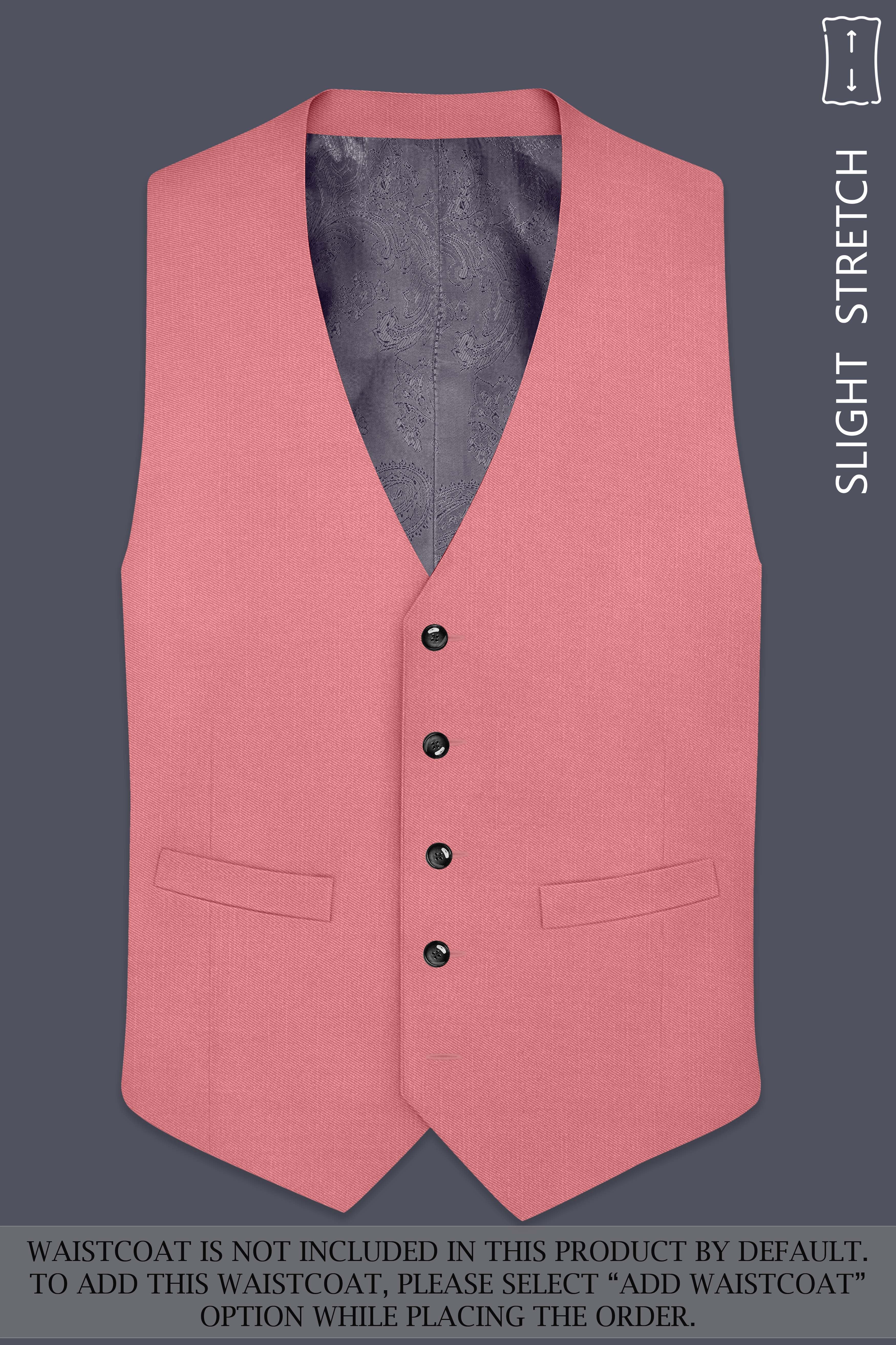 Solaro-Coral Orange Wool Rich Slight Stretch Double Breasted Suit