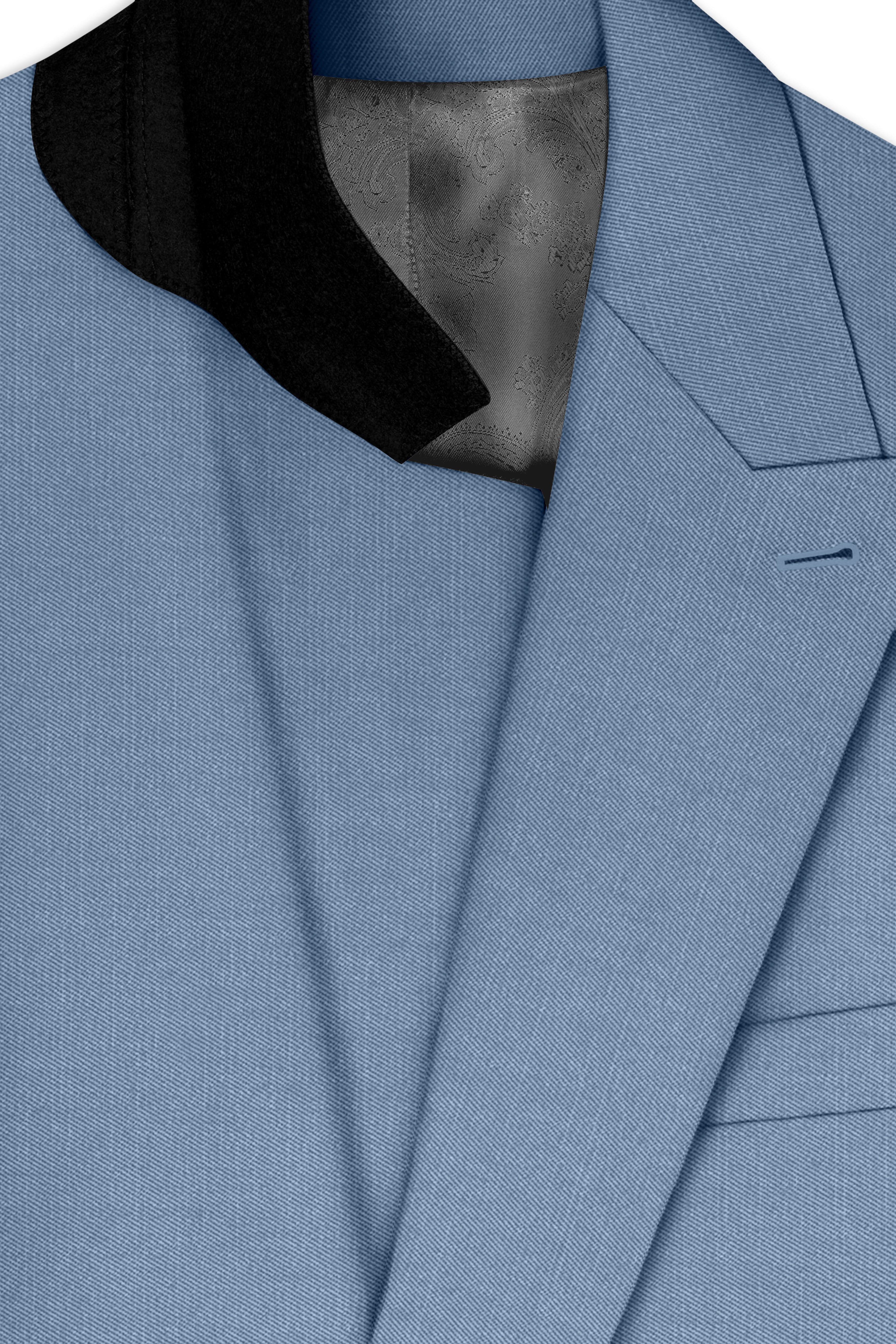 Celestor-Lynch Blue Wool Rich Slight Stretch Double Breasted Suit
