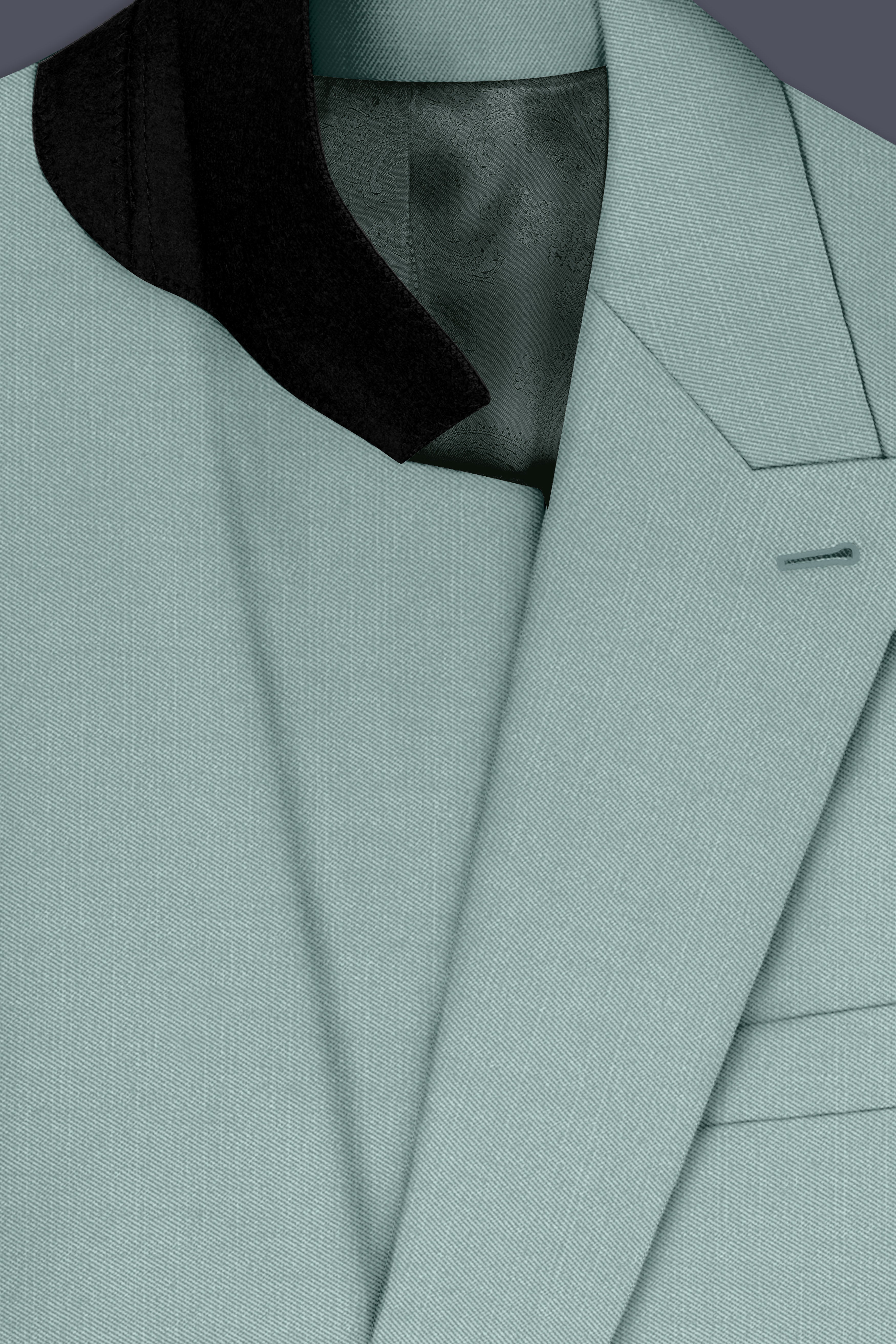 Tropic-Cadet Green Wool Rich Slight Stretch Double Breasted Suit