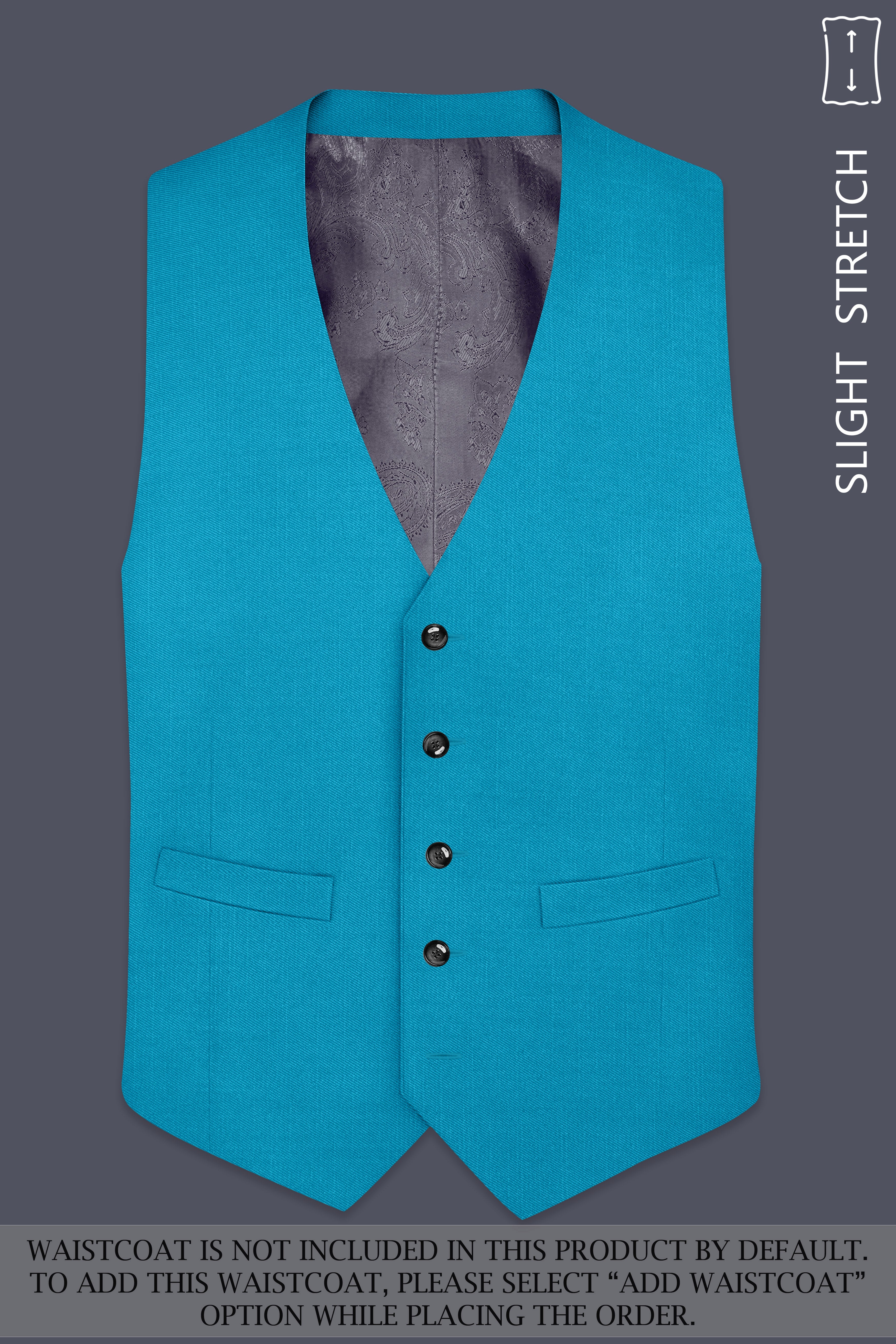 Atlantic-Bondi Blue Wool Rich Slight Stretch Double Breasted Suit
