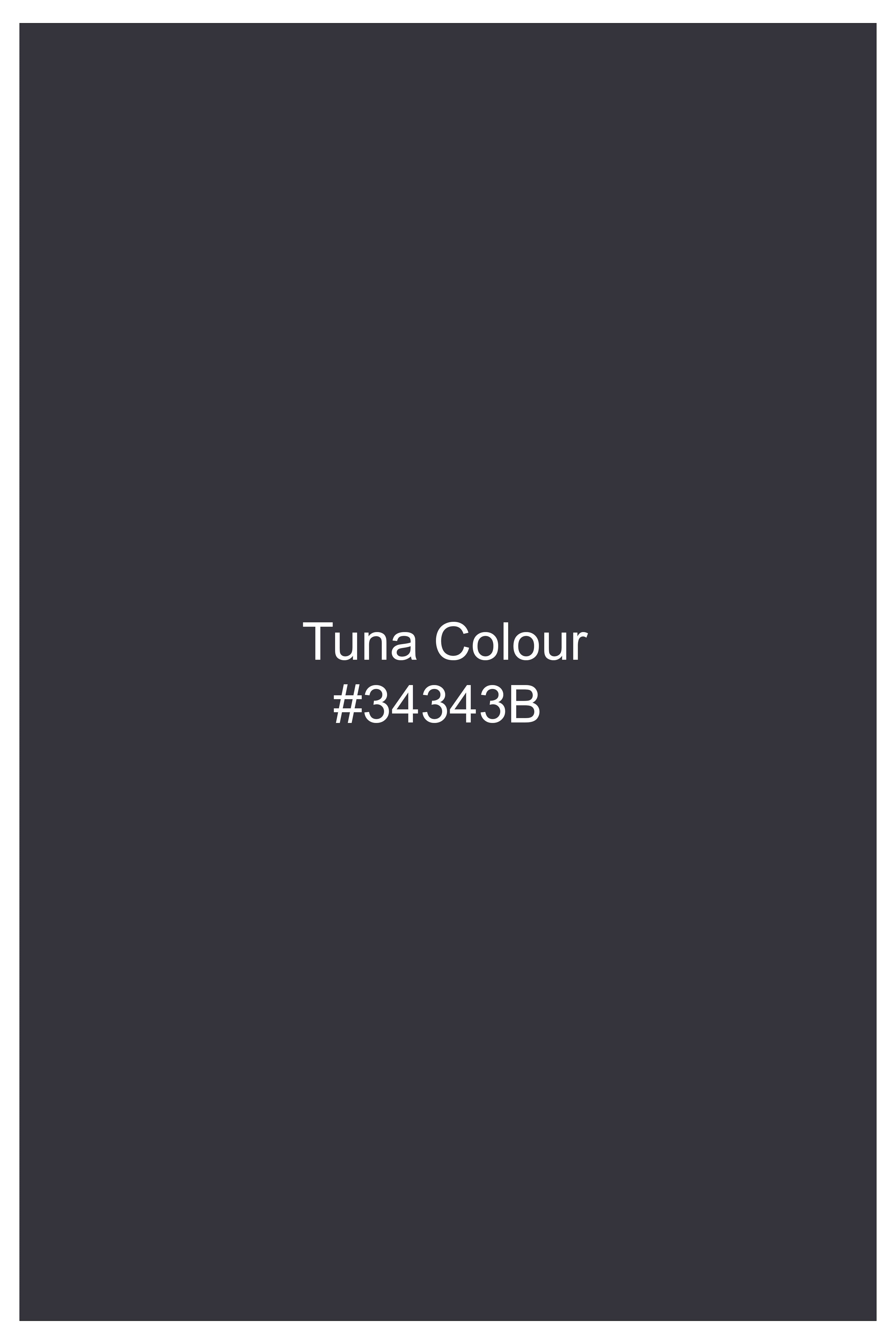 Monvex-Tuna Gray Pencil Striped Wool Rich Bandhgala Slight Stretch Suit