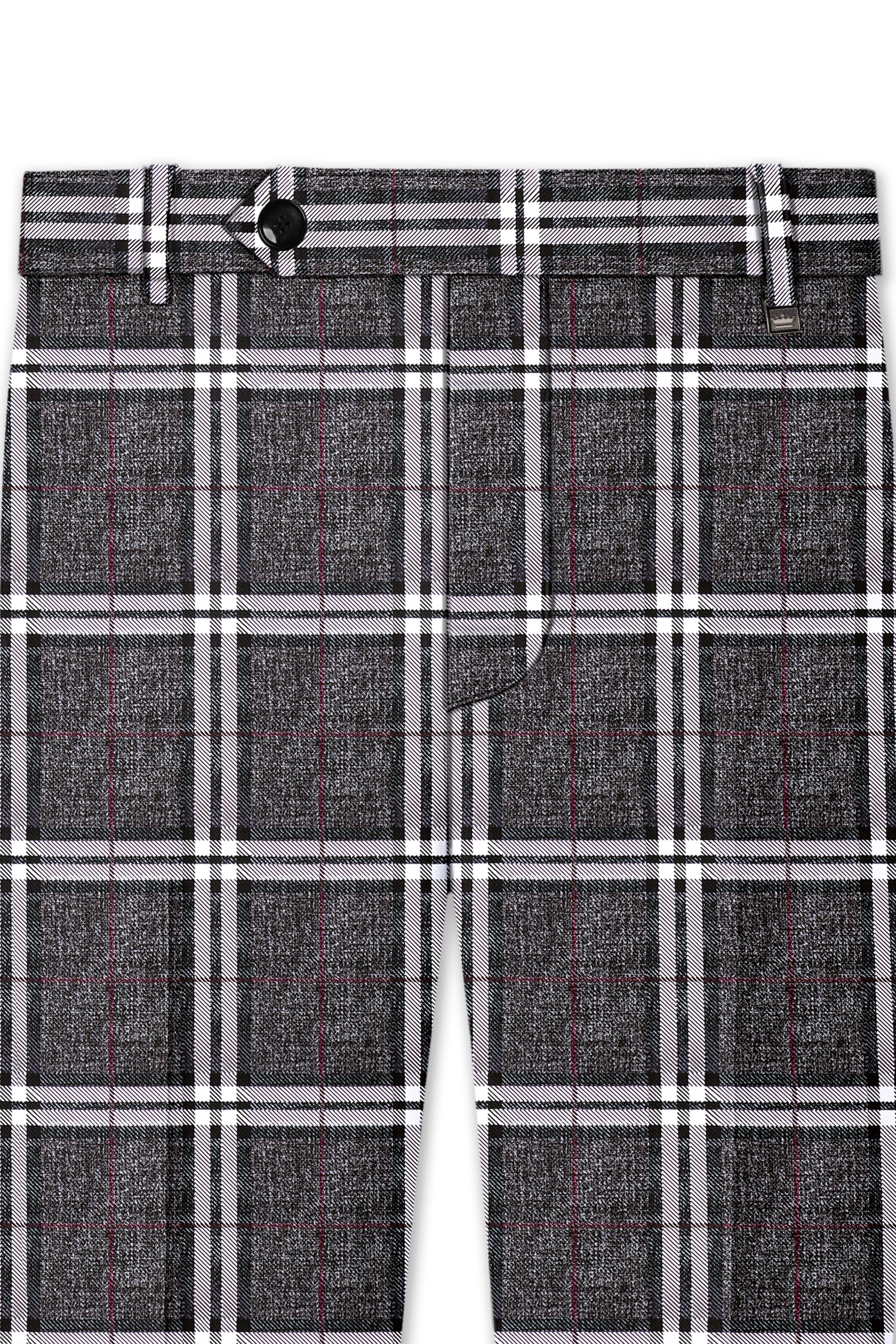 Axiom-Granite Gray Plaid Wool Rich Double Breasted Suit