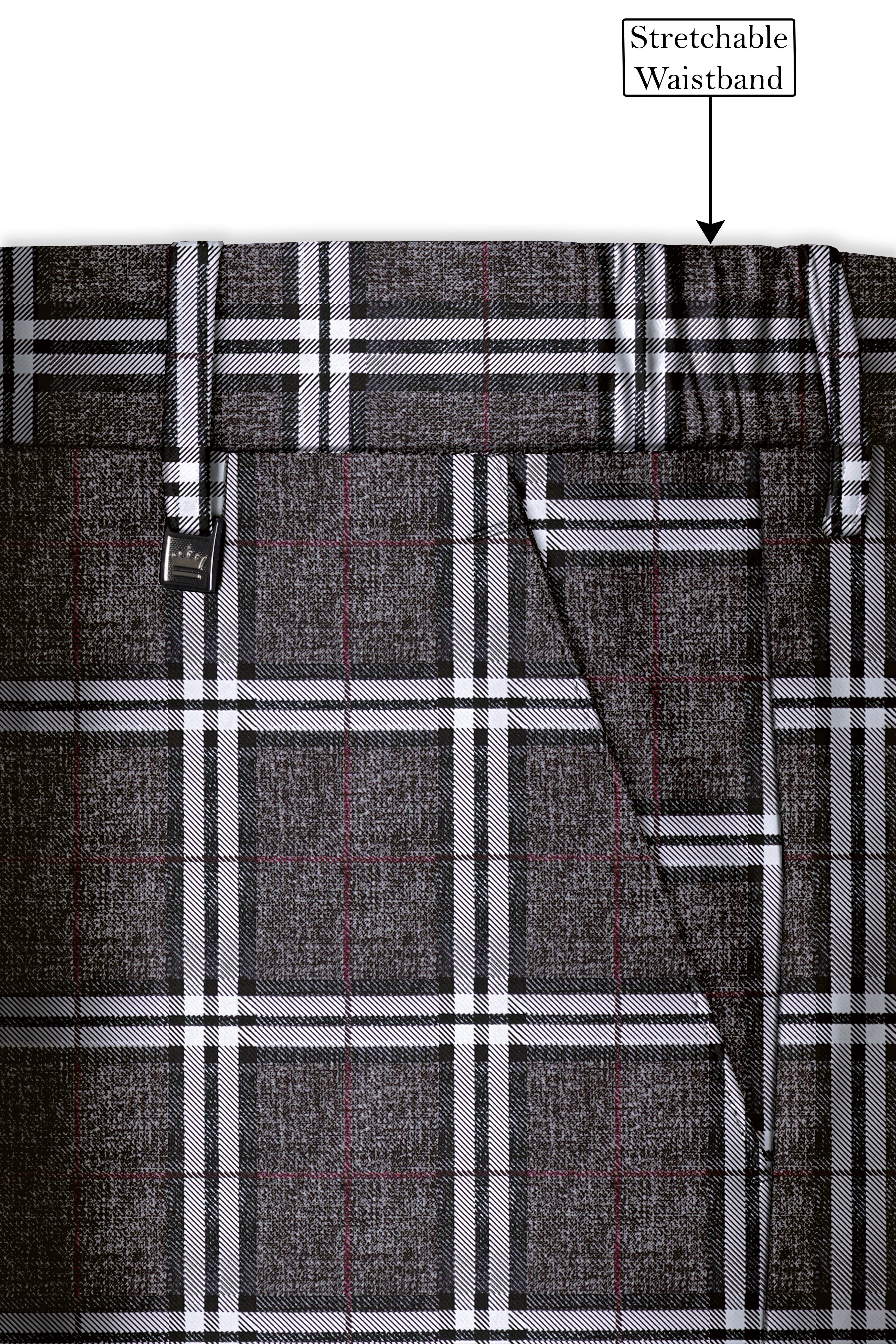 Axiom-Granite Gray Plaid Wool Rich Double Breasted Suit